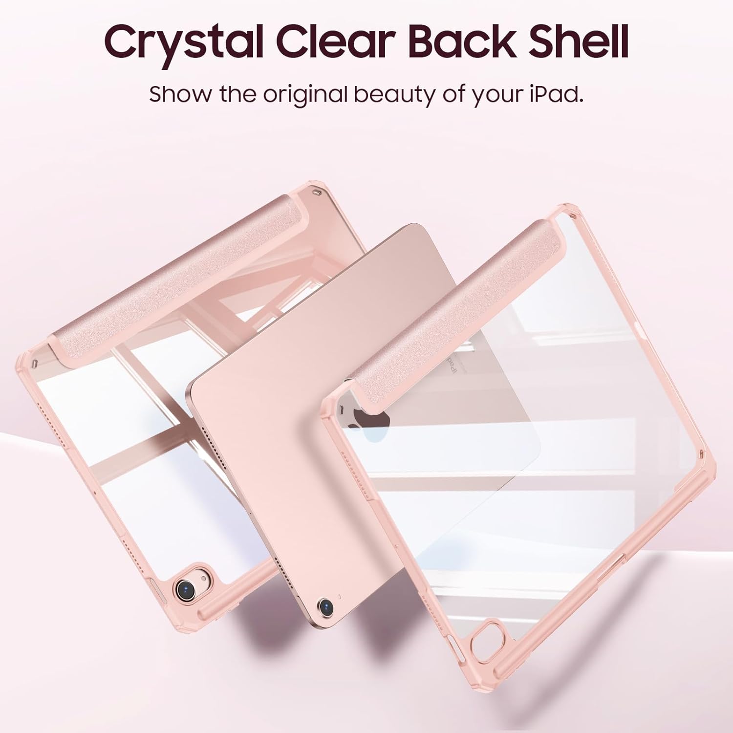 Thumbnail 3 de Fintie Hybrid Hülle für iPad Air 11 Zoll (M4/M3/M2) & iPad Air 10,9 Zoll (Ausstattung 2022/2020) mit Stifthalter in Roségold