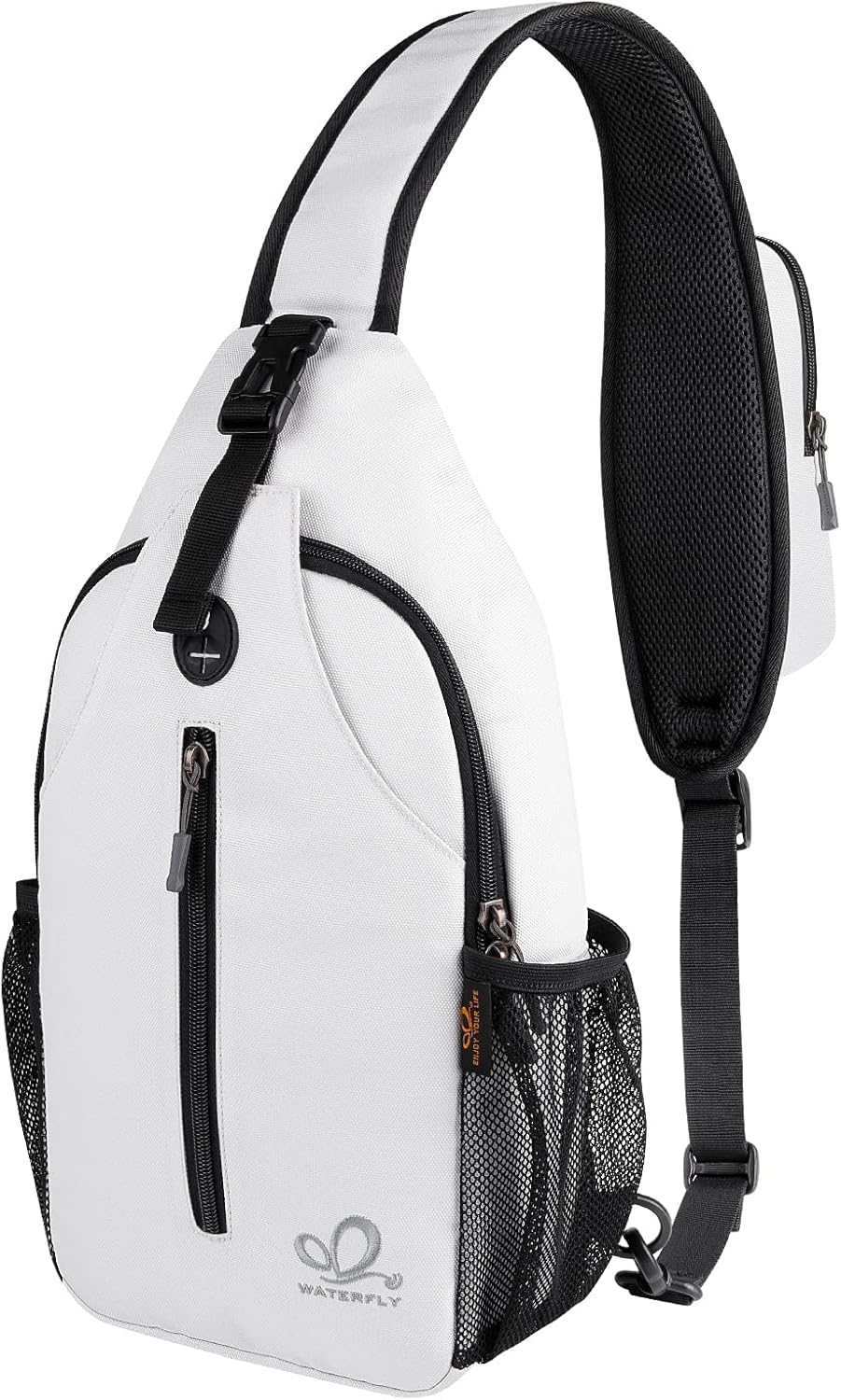 Detalle de WATERFLY Sling Rucksack Umhängetasche mit verstellbarem Schultergurt – für Wandern, Joggen & Alltag