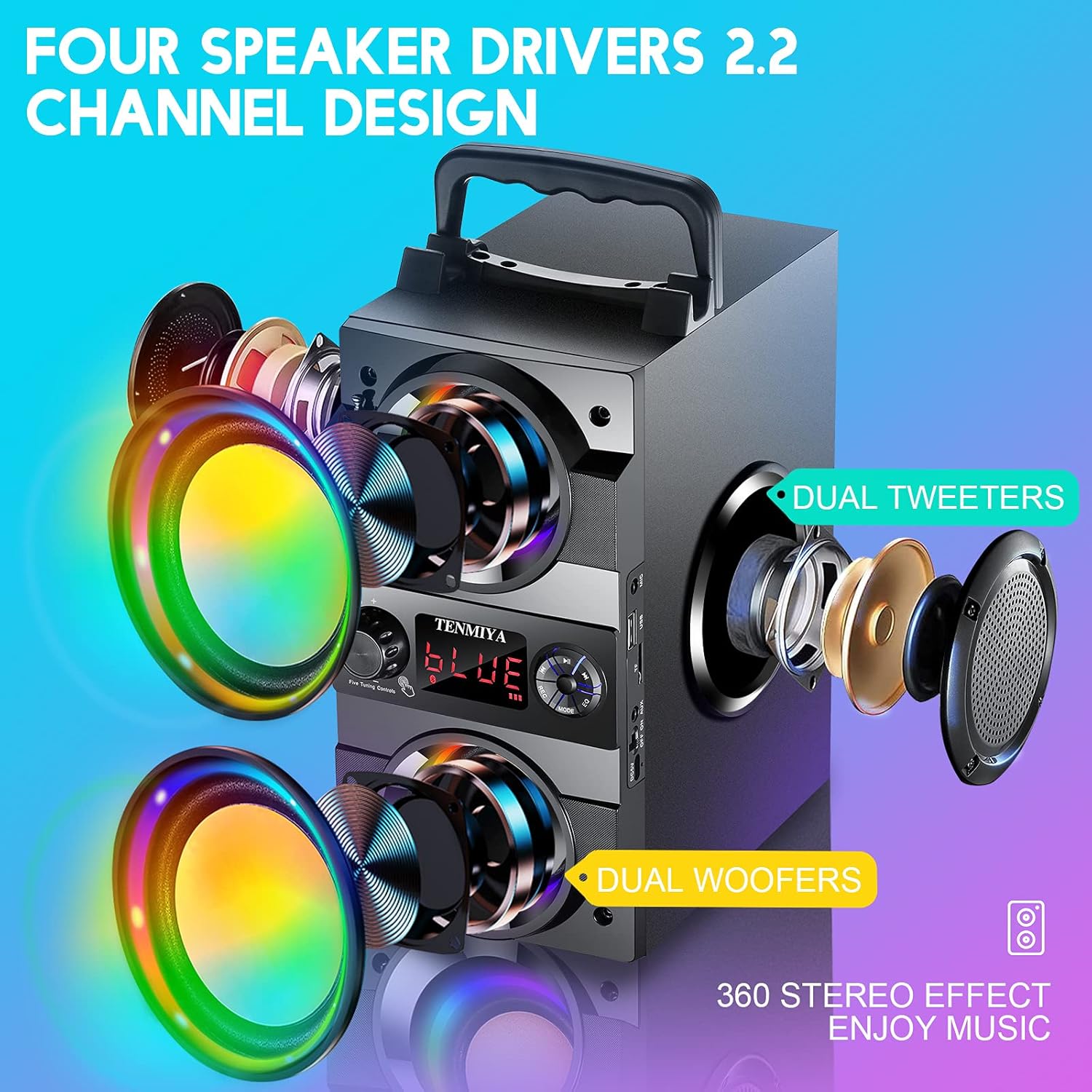 Thumbnail 2 de A23 Bluetooth Speaker 40W portable