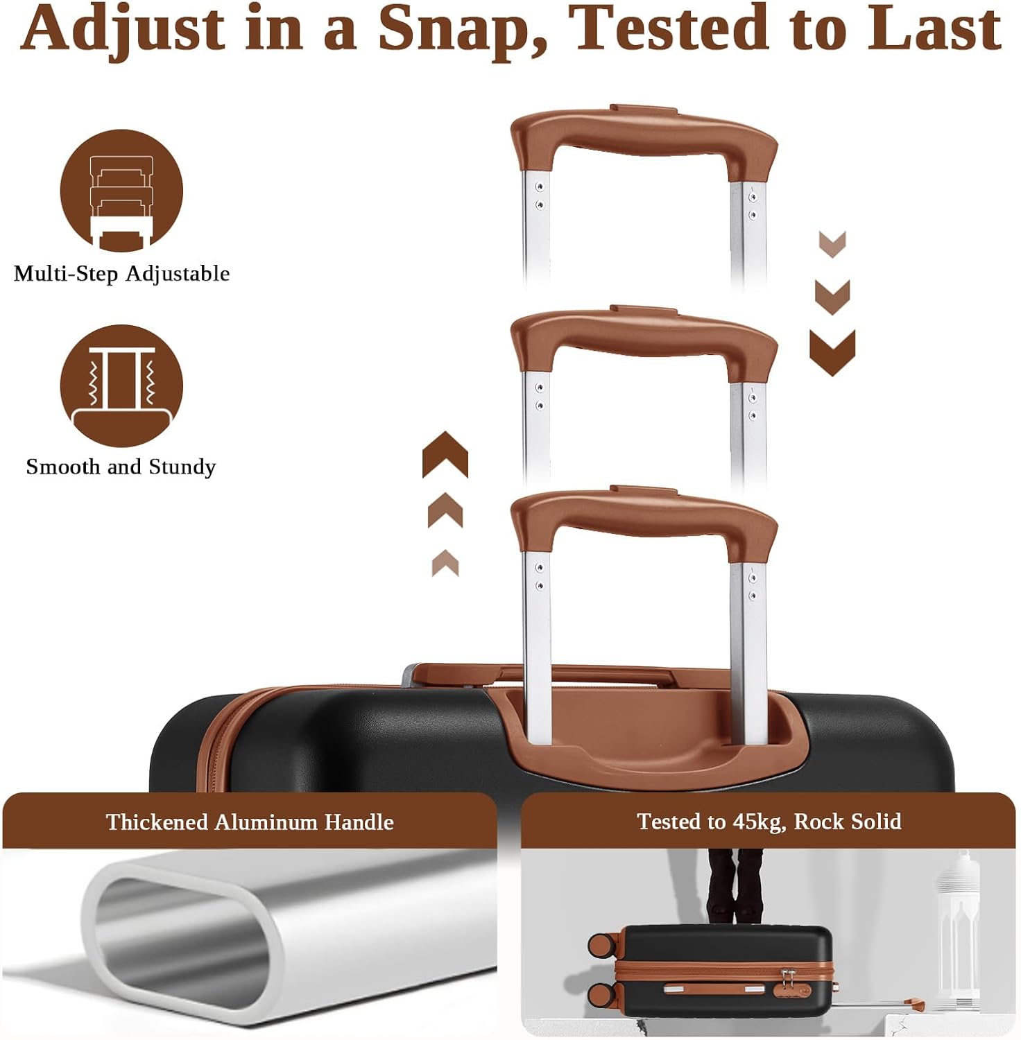 Thumbnail 2 de Kono Cabin Suitcase 55x40x20: Lightweight ABS+PC, 36L, 4‑Wheel Spinner