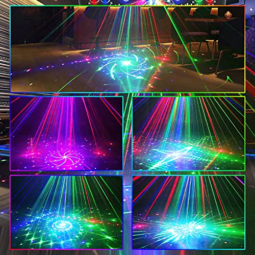 Detalle de Littleboyny Discolicht Partylicht LT B337021 – LED RGB Projektor, musikgesteuert, DJ-DMX-Effektstrahler
