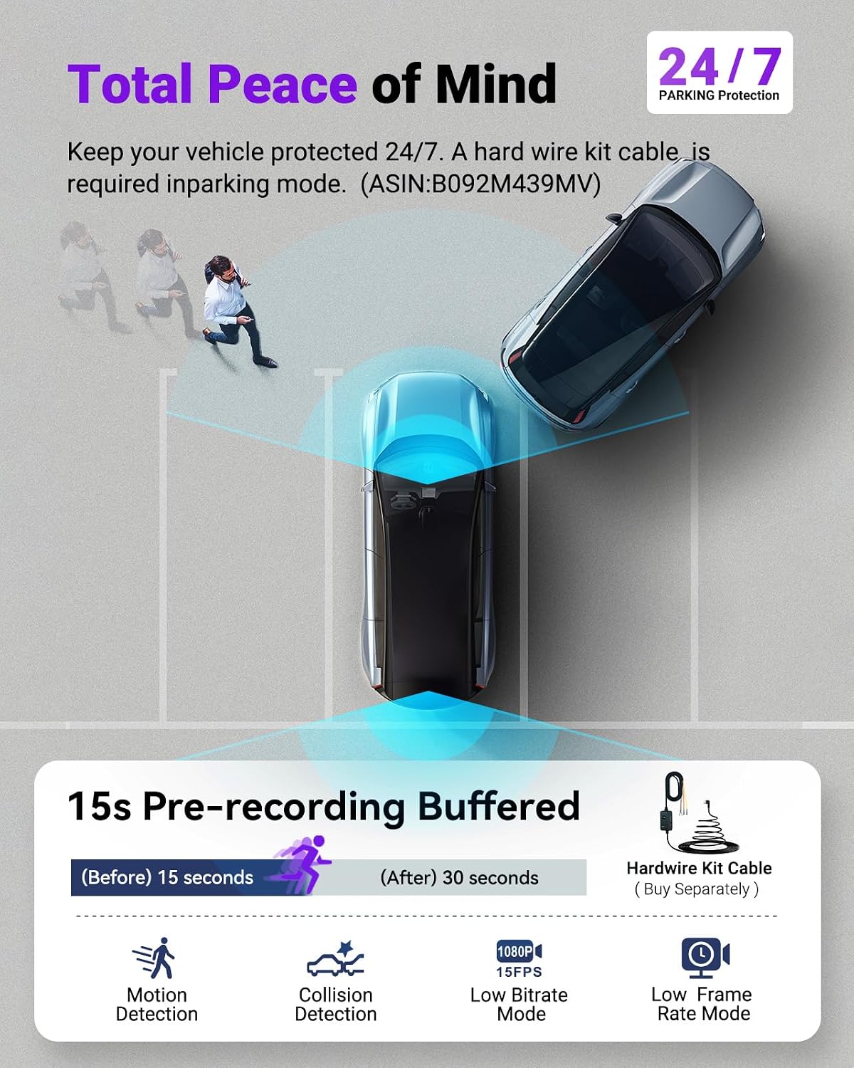 Thumbnail 5 de Vantrue S1 Pro Max 4K+4K Dual Dash Cam: Dual Sony STARVIS 2, PlatePix HDR, 5GHz Wi‑Fi and GPS