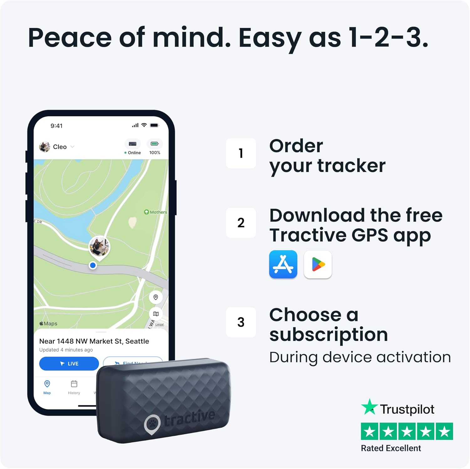 Thumbnail 5 de Tractive Smart Cat Tracker Mini Cat GPS