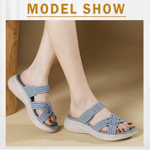 Thumbnail 7 de Z D Q Sandalias Mujer Verano Ortopédicas con Punta Abierta Azul 39