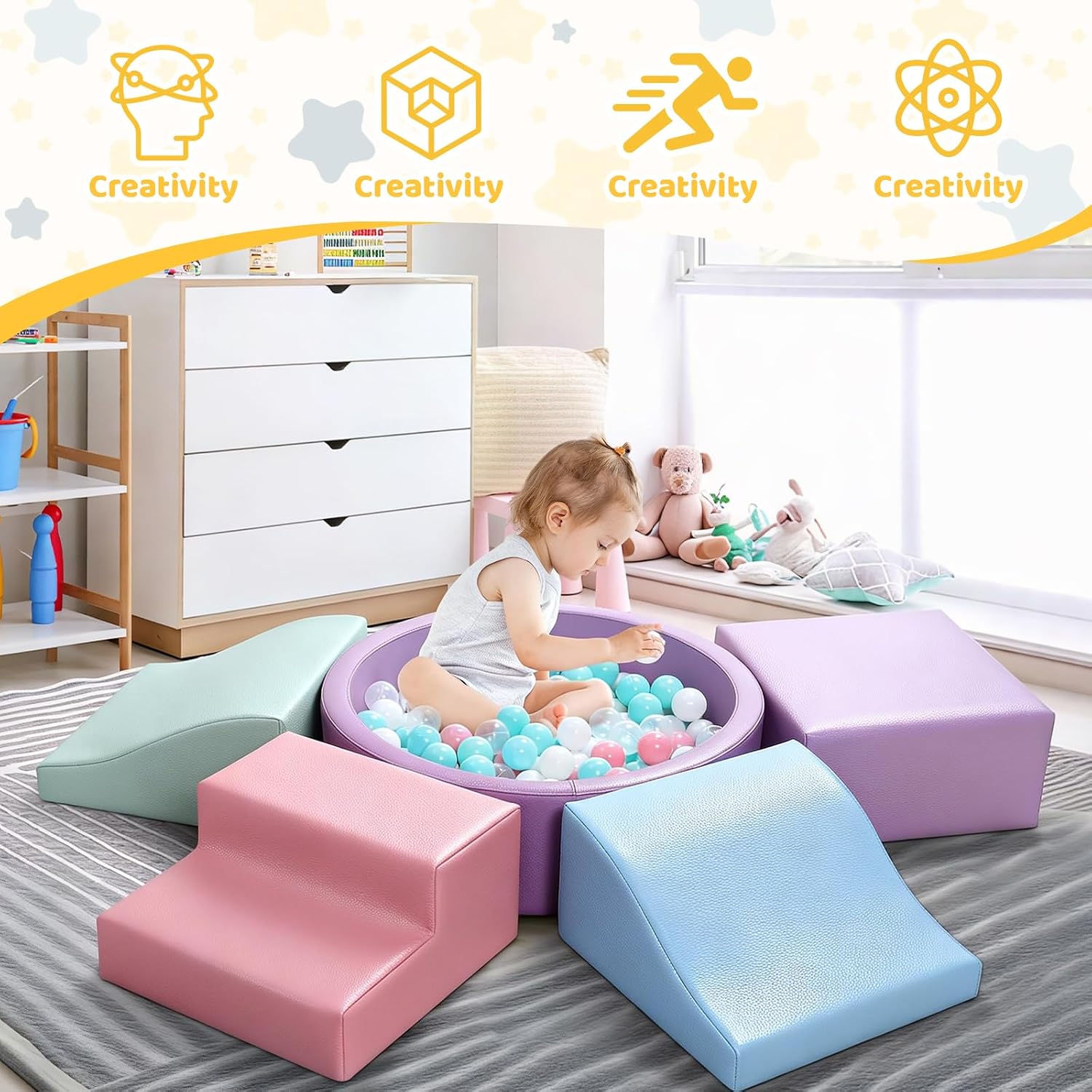 Thumbnail 5 de Hoohtoot Foam Climbing Blocks 5-piece