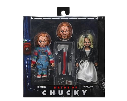 Detalle 2 de NECA Chucky & Tiffany Set 2 Figuras 20 cm – Bride of Chucky