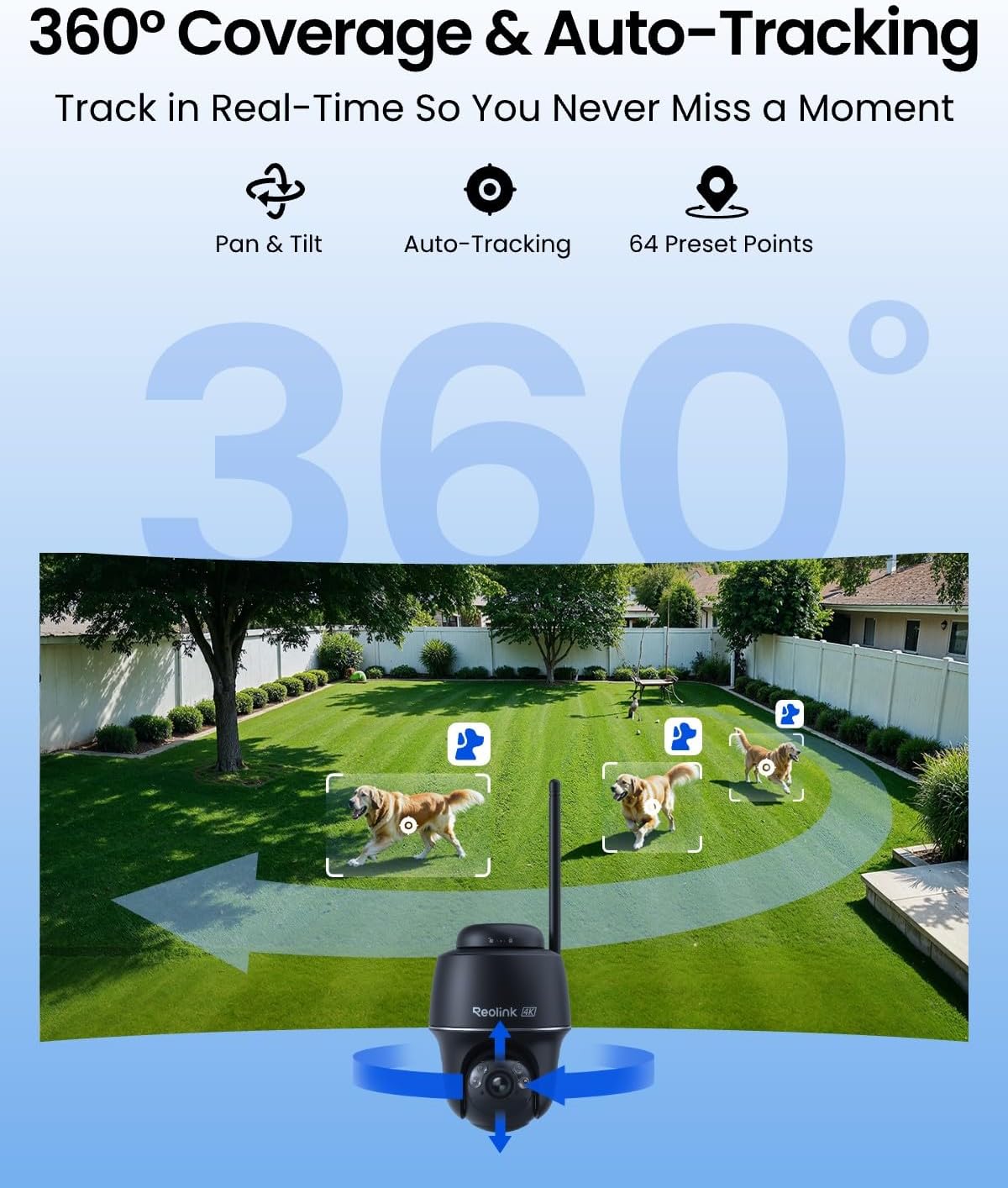 Thumbnail 2 de REOLINK Argus PT Ultra-B+SP 4K Solar Security Camera, Pan/Tilt, Color Night Vision