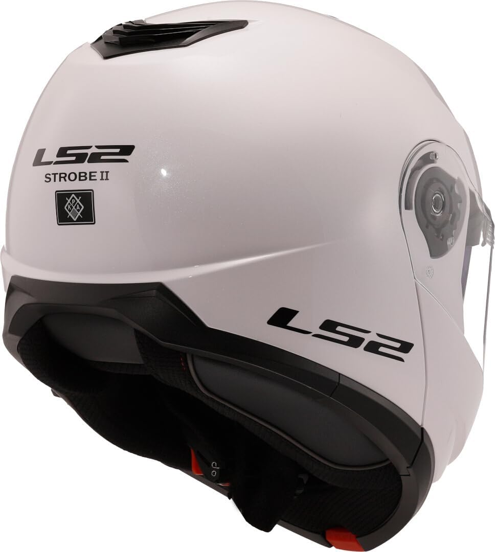 Thumbnail 6 de LS2 Strobe II Modulare - Casco Moto Gloss White, taglia M