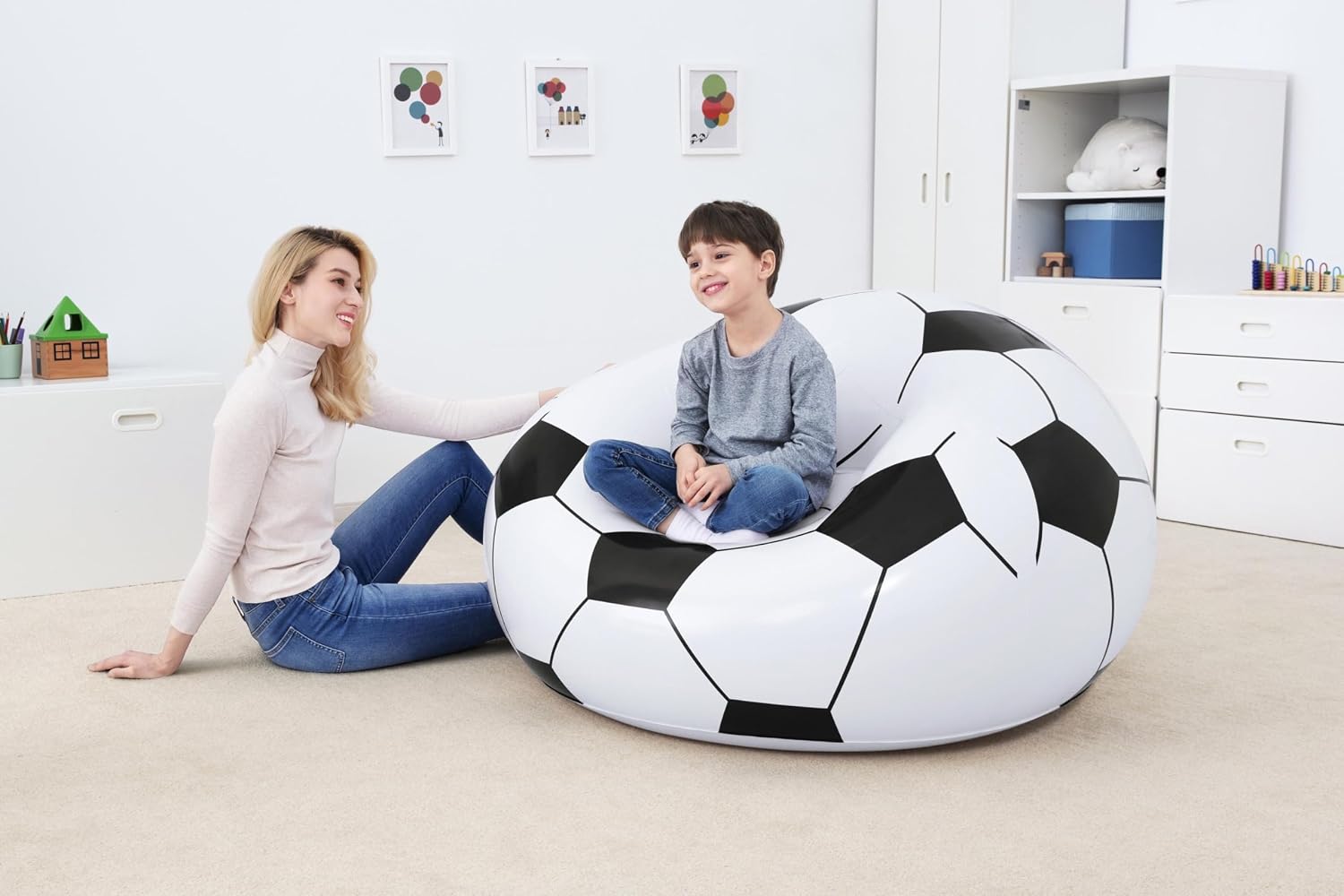 Thumbnail 1 de Bestway 75010 - Puff Inflable Balón de Fútbol