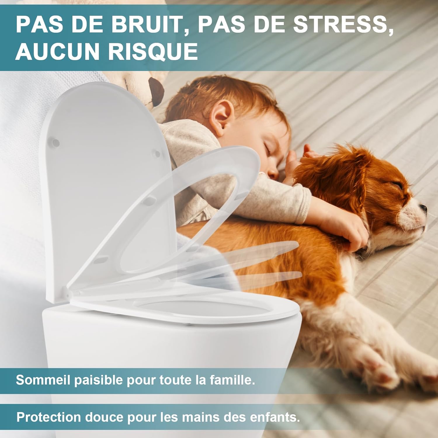 Thumbnail 6 de MEEJEE Abattant WC D-Forme 460x365 mm