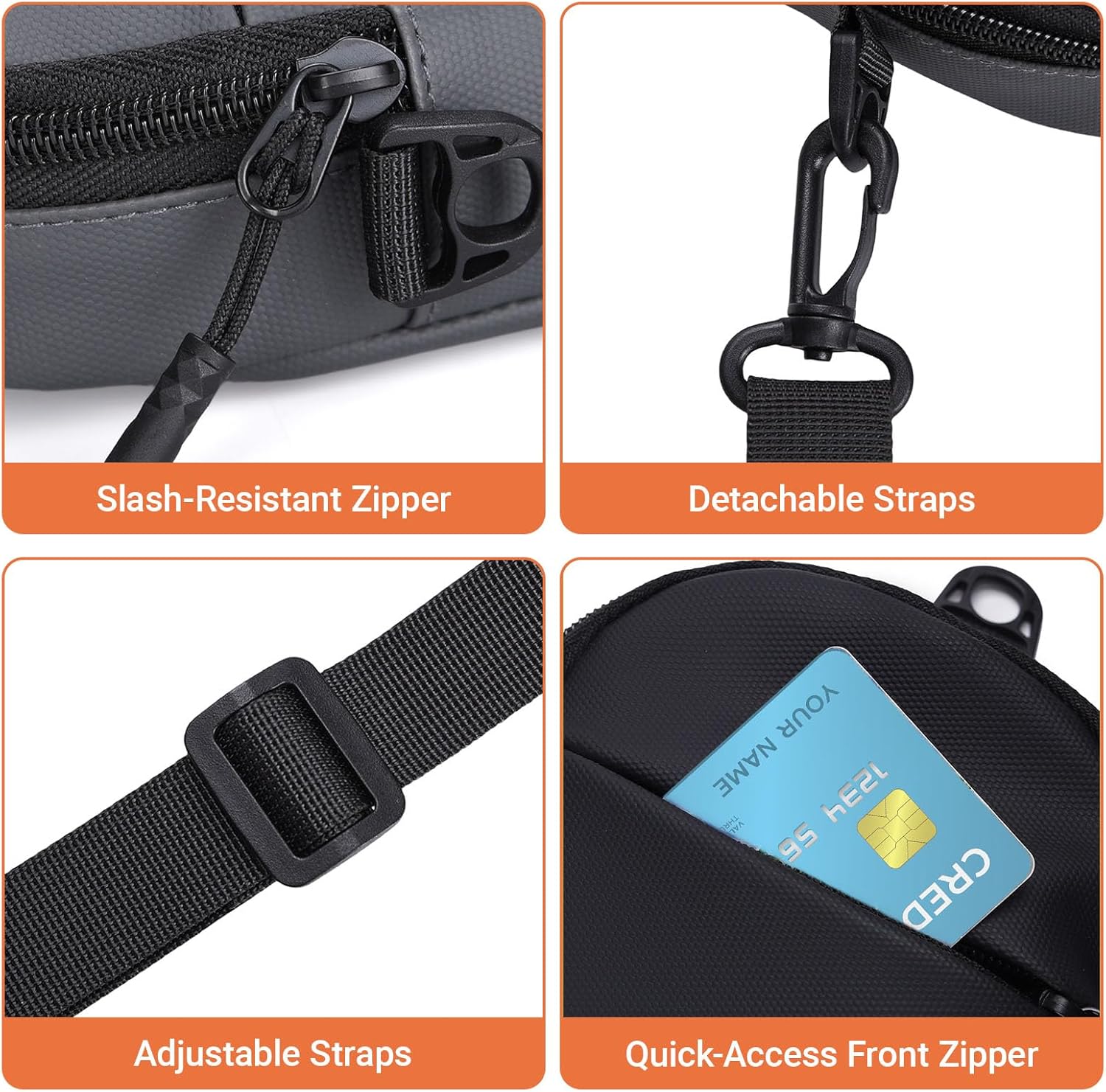Thumbnail 1 de GORWRICH Small Sling Bag: Ultra-light Anti-Theft Crossbody
