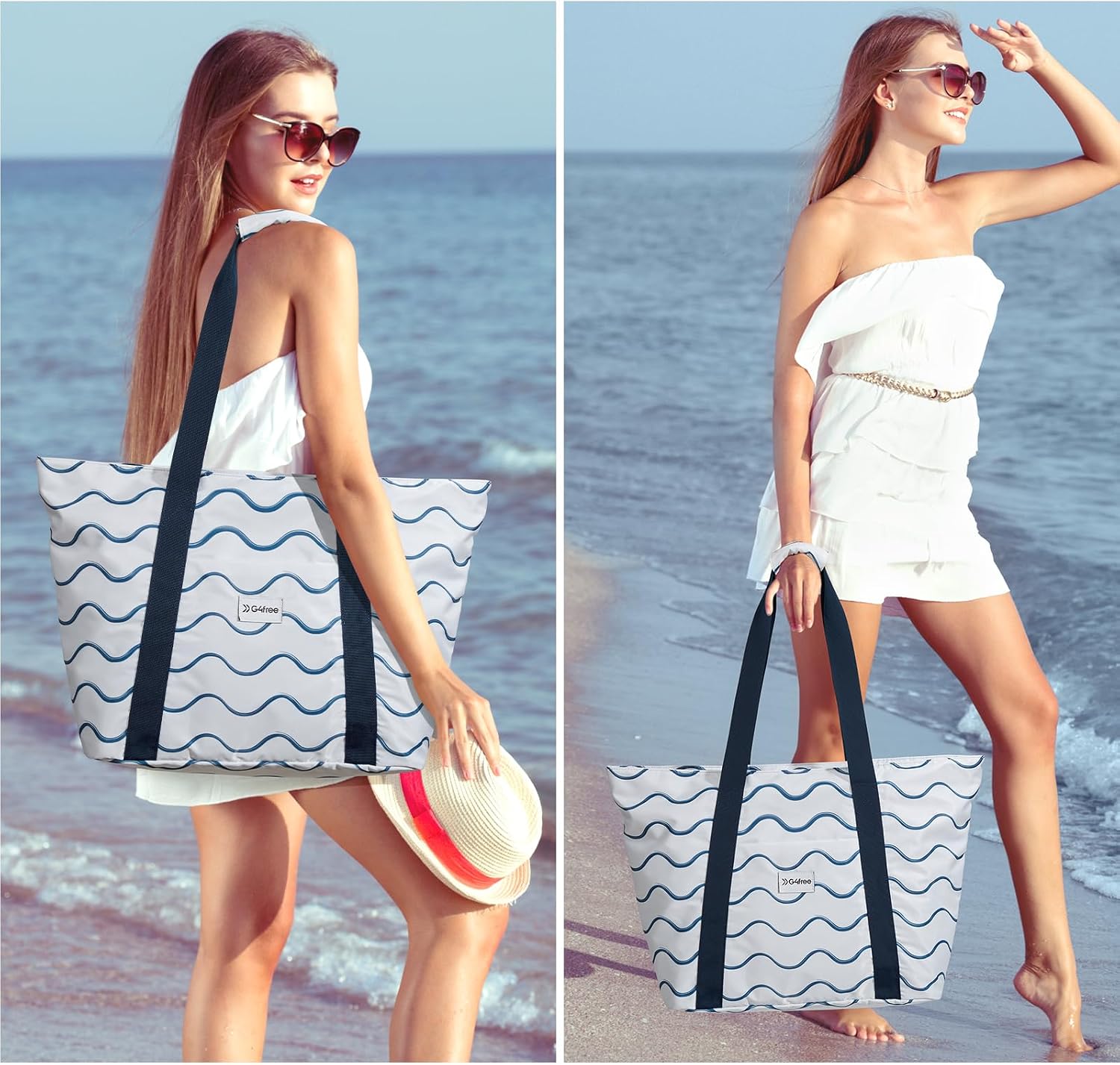 Thumbnail 6 de G4Free 30L/50L Waterproof Beach Bag for Women – Large Capacity Tote for Beach, Gym and Weekend Getaways