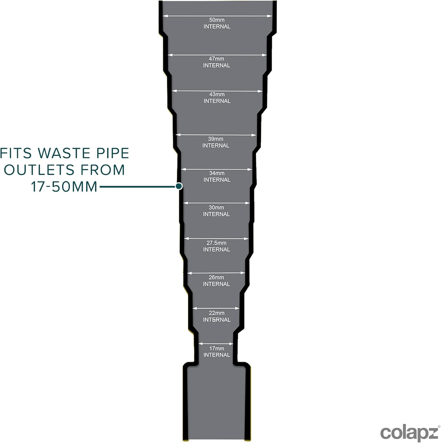 Thumbnail 2 de Colapz Flexi Waste Pipe Adapter (17–50mm) – Flexible, Adjustable Waste Pipe for Caravans and Motorhomes