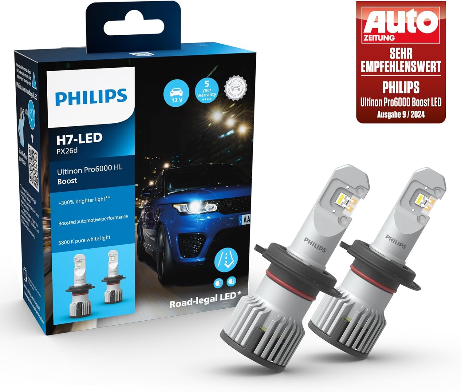 Detalle 2 de Philips Ultinon Pro6000 Boost H7-LED 5800 K
