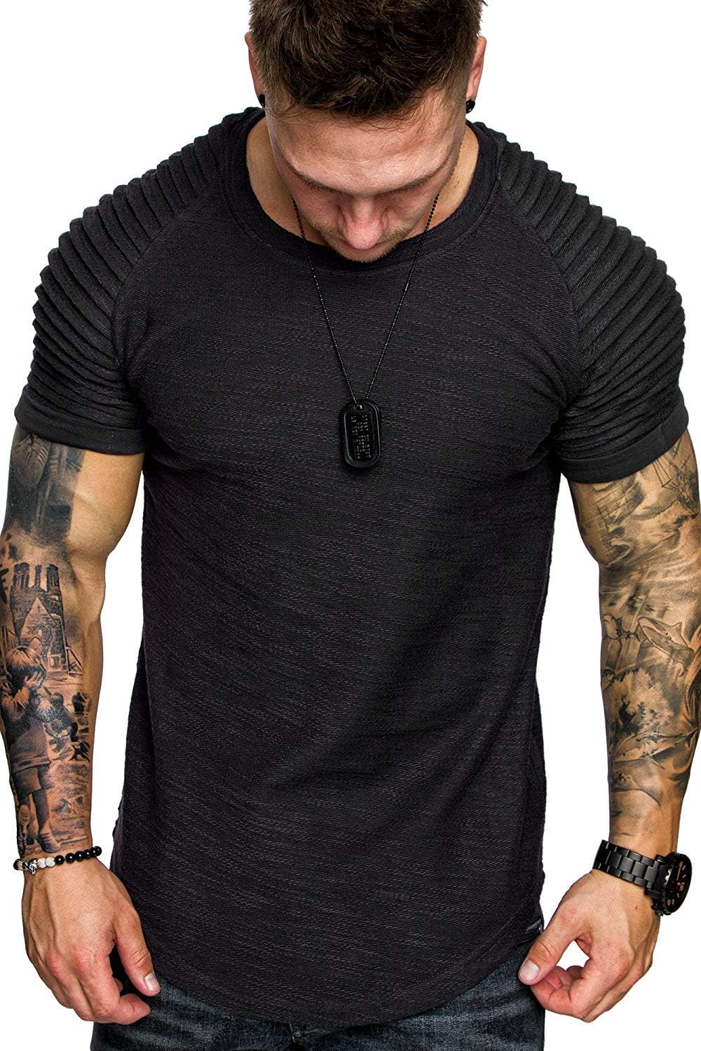 Thumbnail 1 de COOFANDY Muscle T-Shirt with Pleated Sleeves