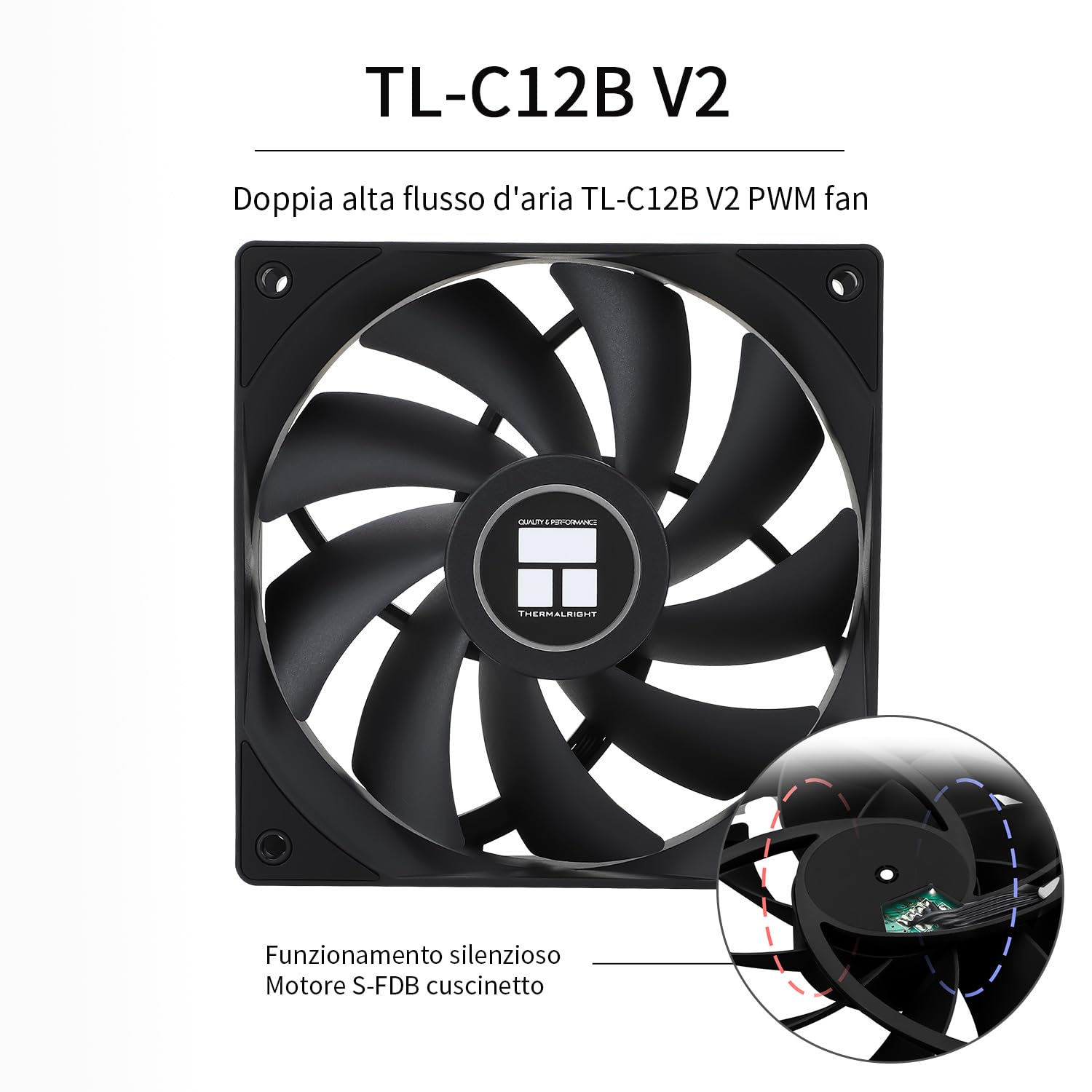 Detalle 2 de TR Phantom Spirit 120SE CPU-Kühler mit 7 Heatpipes, Doppel-120-mm-Lüfter TL-C12B V2 PWM (AGHP 4.0) für AM4/AM5 & Intel 1700/1200