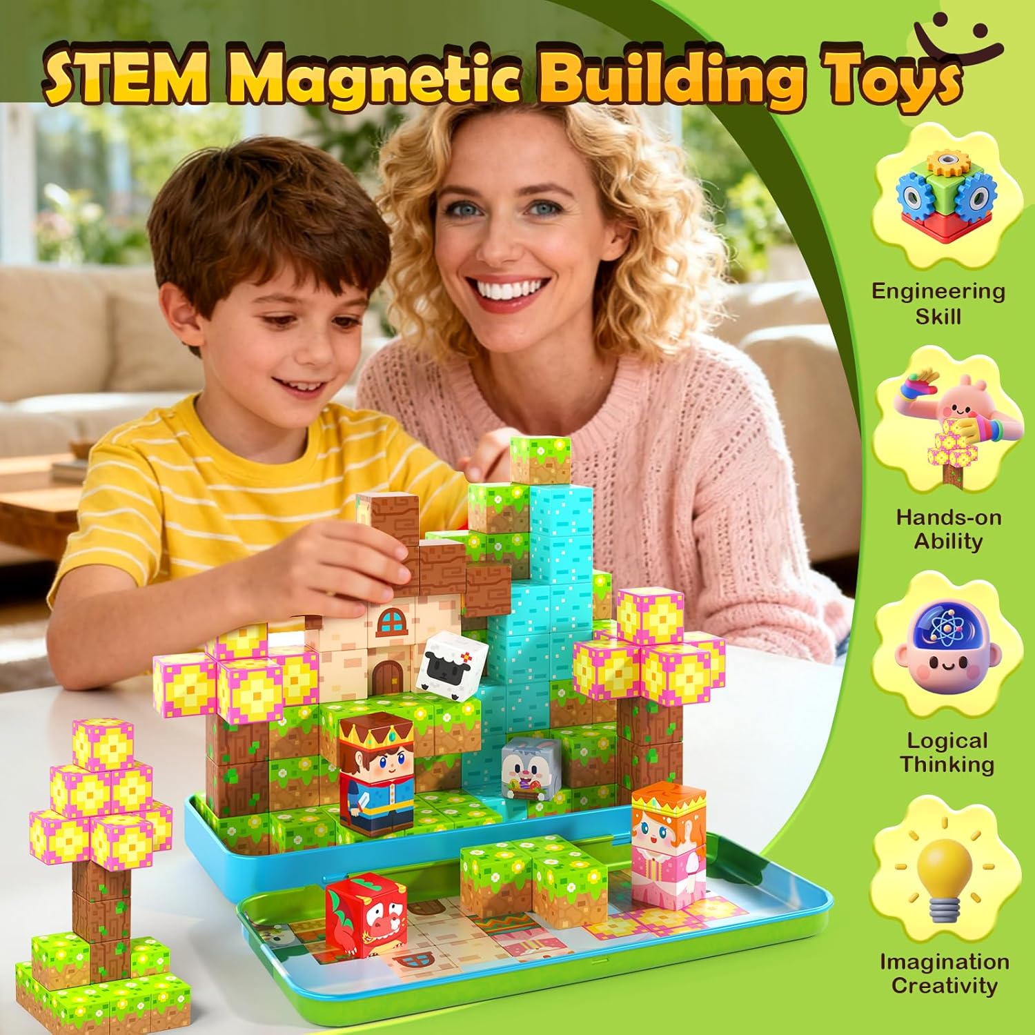 Thumbnail 6 de Mini Magnetic Blocks Travel Set 36 Pieces