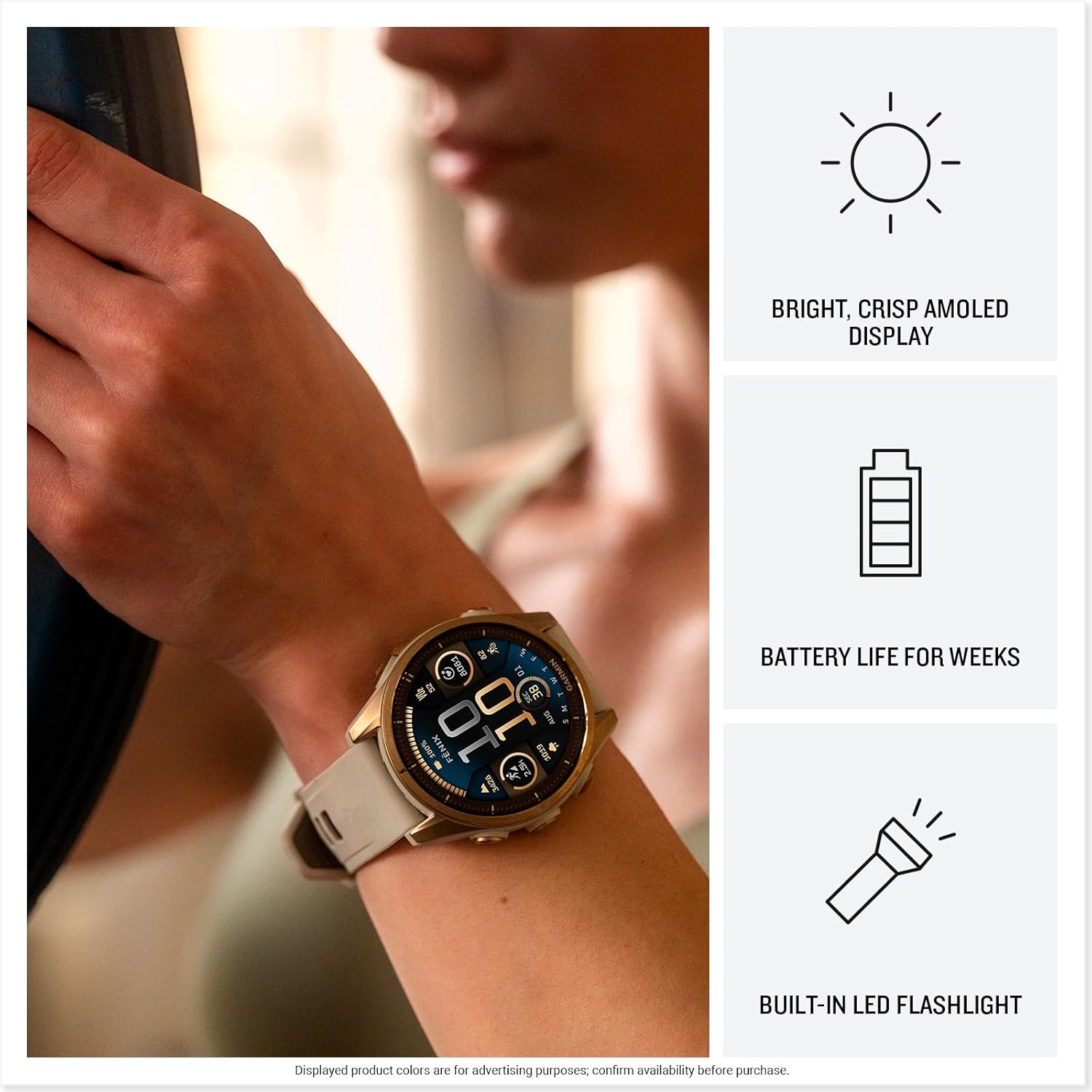 Detalle de Garmin fēnix 8, 43mm Premium GPS smartwatch