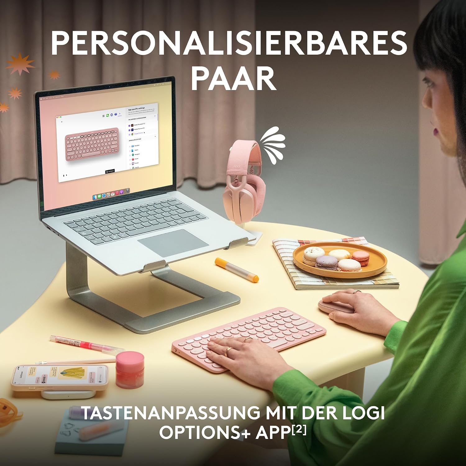 Detalle 2 de Logitech Pebble 2 Combo: Kabellose Tastatur und Maus im schlanken, leisen Setup