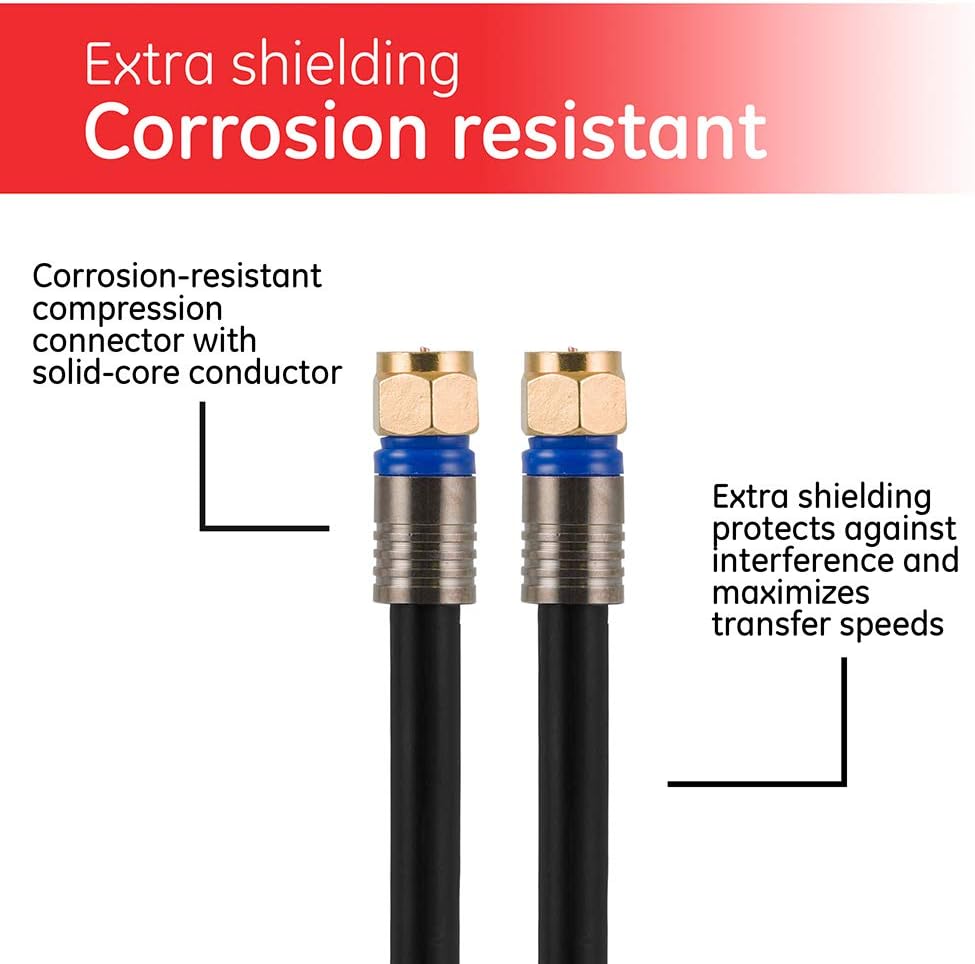 Thumbnail 4 de GE 34842 RG6 Coaxial Cable 100 ft