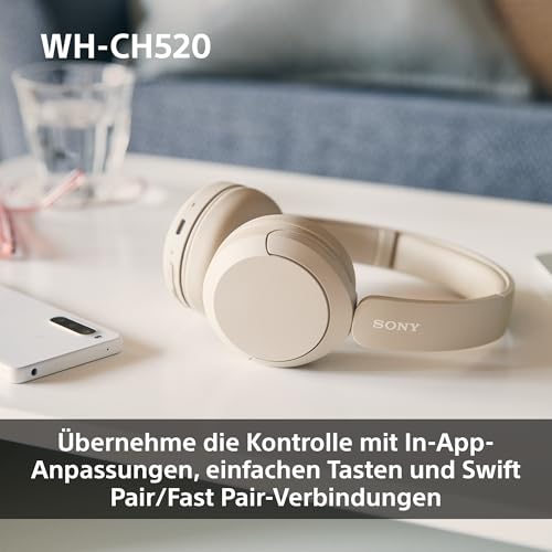 Thumbnail 7 de Sony WH-CH520 Kabellose Bluetooth-On-Ear-Kopfhörer Schwarz – lange Akkulaufzeit, einfach bedienbar
