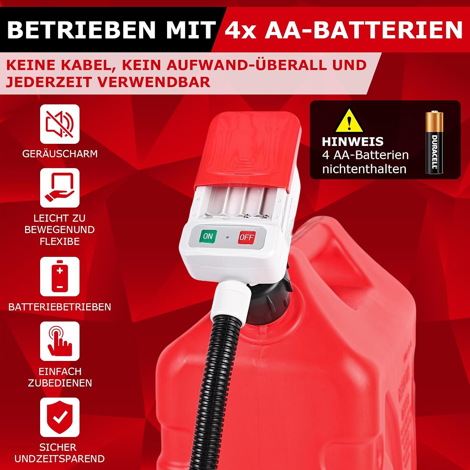 Detalle de Kraftstoffpumpe Elektrisch von innhom – Tragbare Kanisterpumpe mit automatischem Stoppsensor
