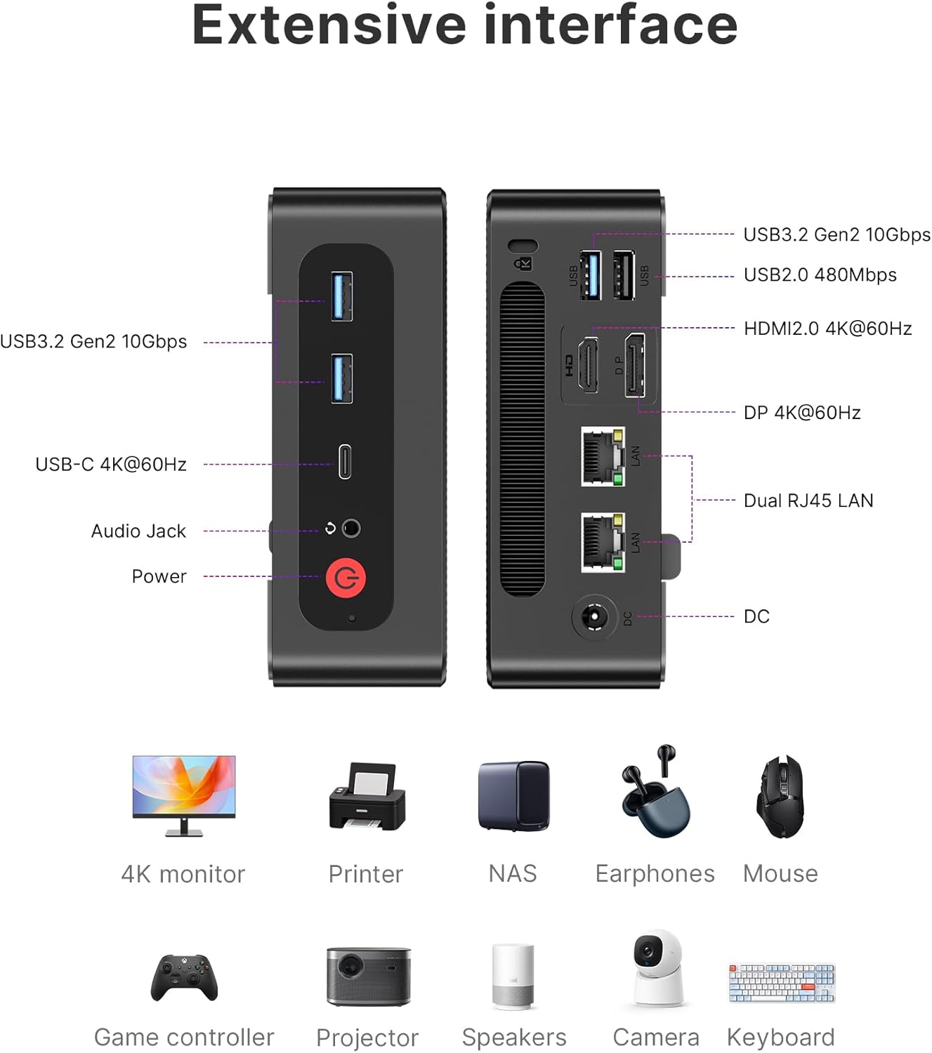 Thumbnail 4 de MAGICNUC AG2 Home-Gaming-Mini PC with Ryzen 7 7840HS
