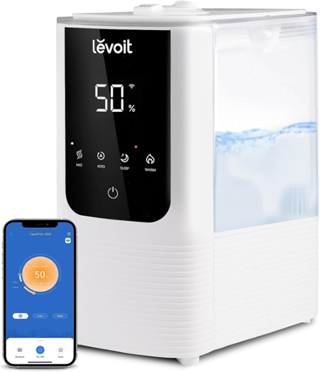 Detalle de Levoit OasisMist 450S LUH-O451S-WCA Smart Warm and Cool Mist Humidifier