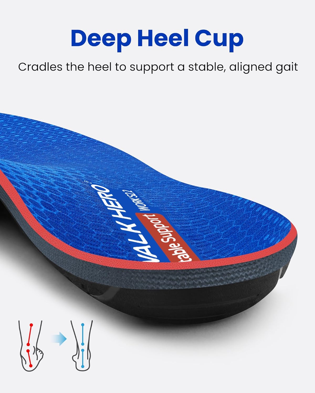 Detalle 2 de Walkhero Arch Support Inserts for Men & Women with Max Cushion