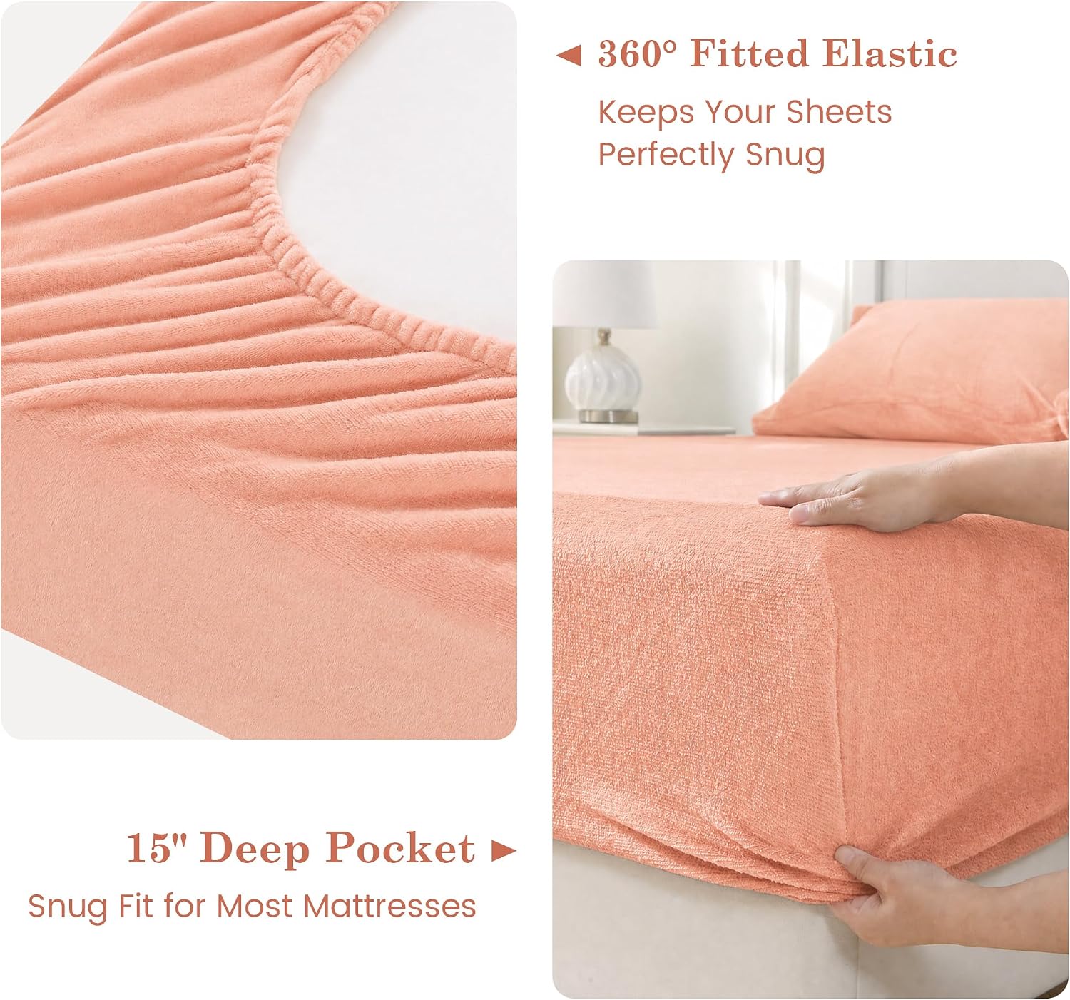 Thumbnail 2 de Viviland Full Plush Fitted Sheet 15" pocket