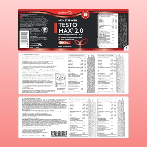 Thumbnail 6 de Nutravita Testo Max 2.0: Testosterone Support for Men — 210 Vegan Capsules