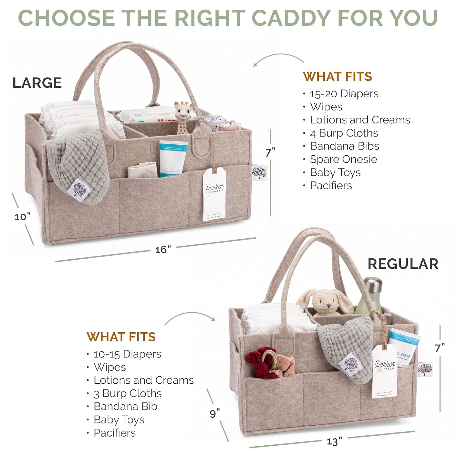 Detalle 1 de Parker Baby Diaper Caddy Oatmeal organizer for diapers
