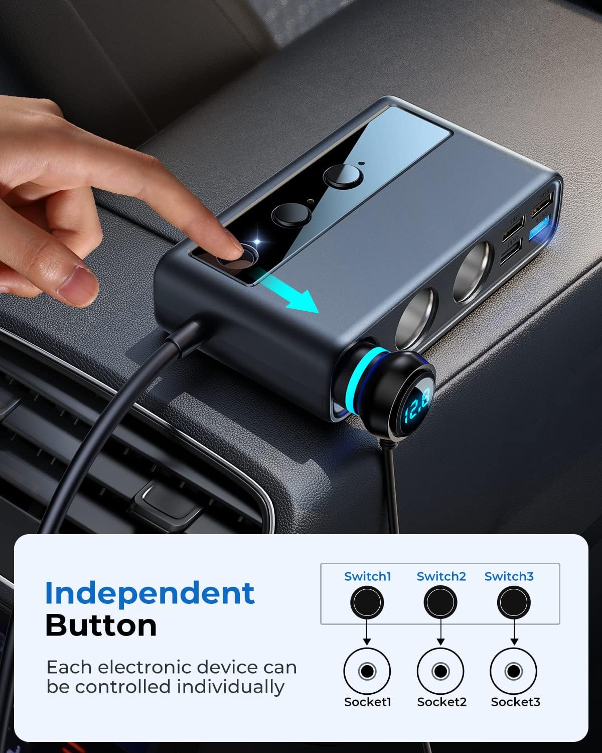 Thumbnail 6 de JOYROOM 9-in-1 Car Charger 210W