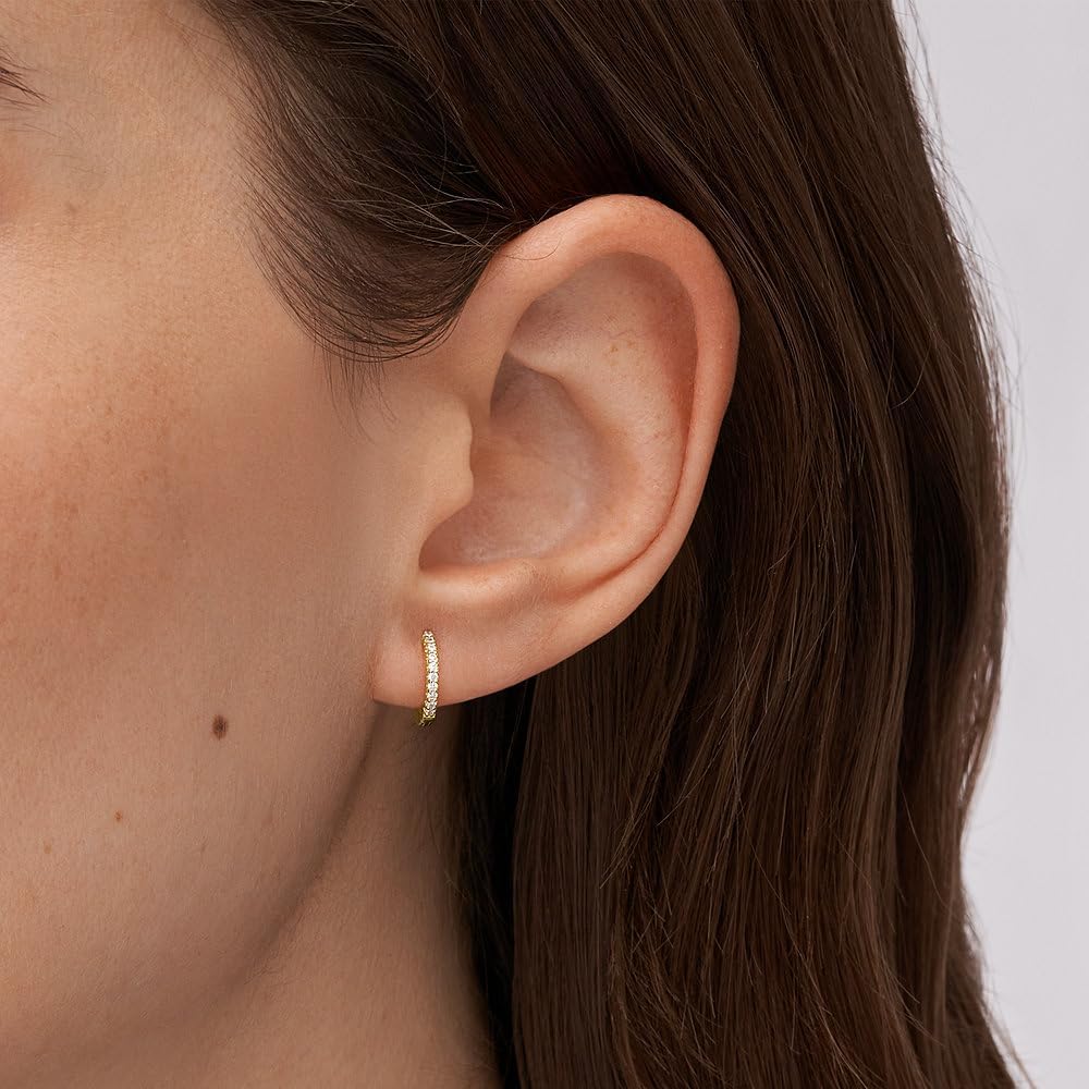 Thumbnail 1 de Fossil Damen-Ohrringe aus Sterlingsilber mit Bügelverschluss (goldfarben, poliert)
