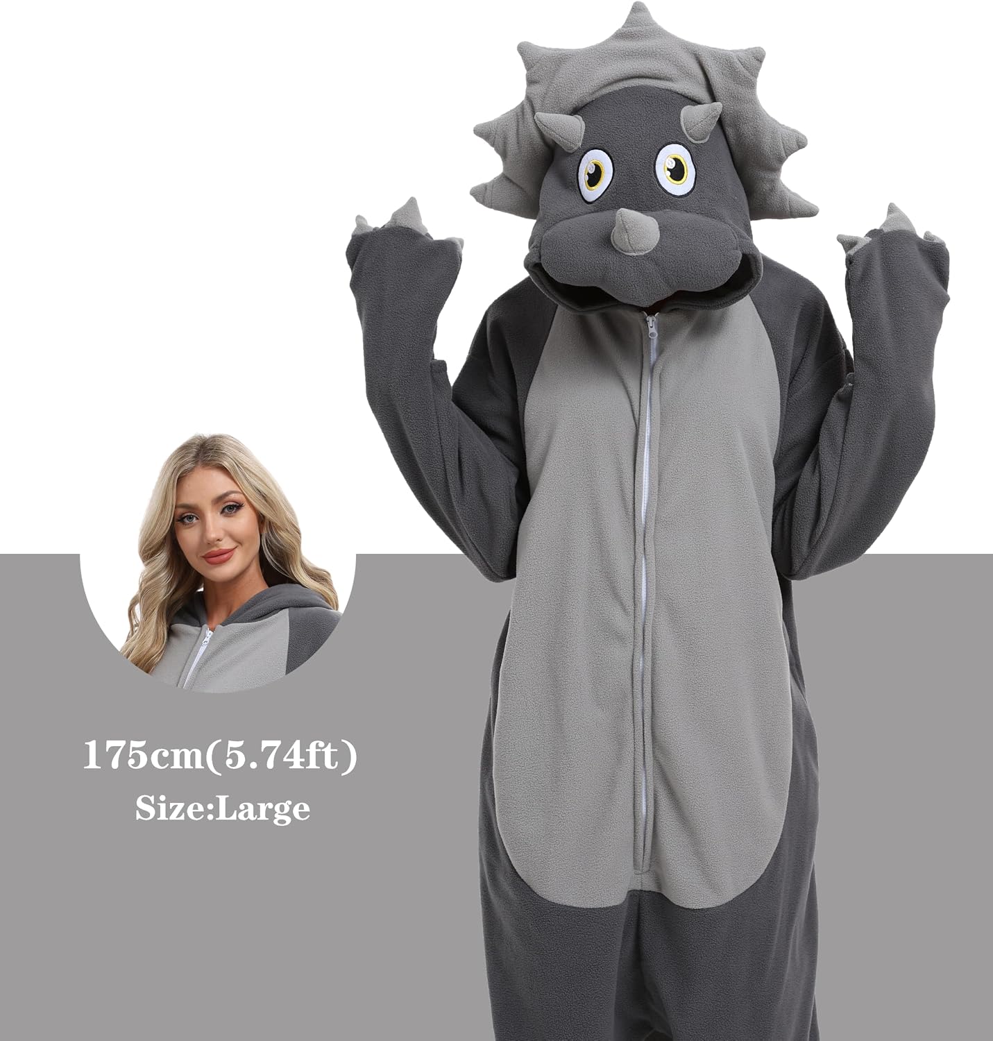 Detalle de NAITOKE Animal Onesie Pajamas for Adults, Soft, Warm and Machine Washable