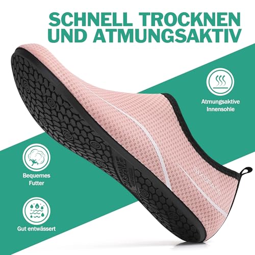 Thumbnail 6 de Sixspace Badeschuhe Damen Wasserschuhe Rosa, Größe 39 EU – rutschfest, schnell trocknend