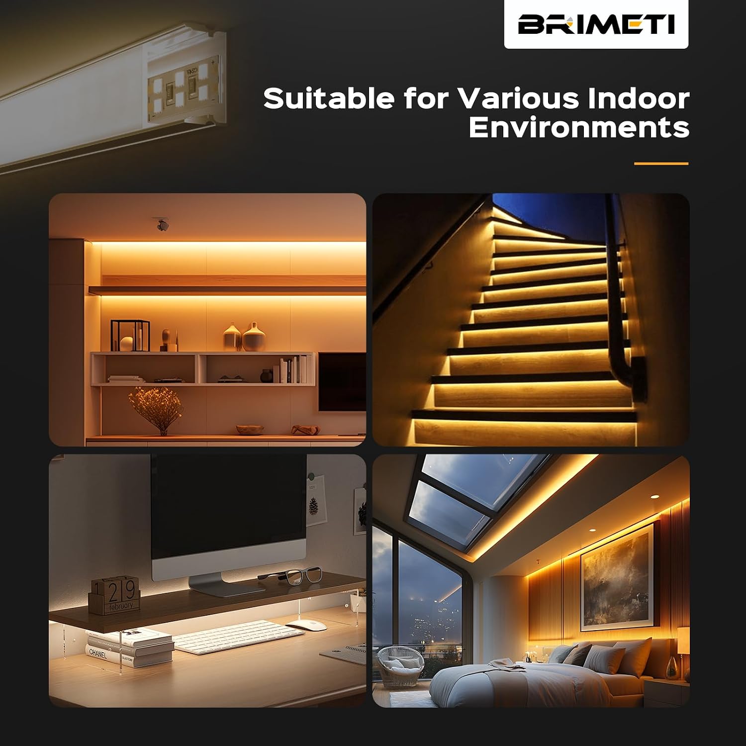 Detalle 2 de BRIMETI 4N-D889-LvCao-U=6M ledprofiel, 6 x 1 m, U-vorm met afdekking