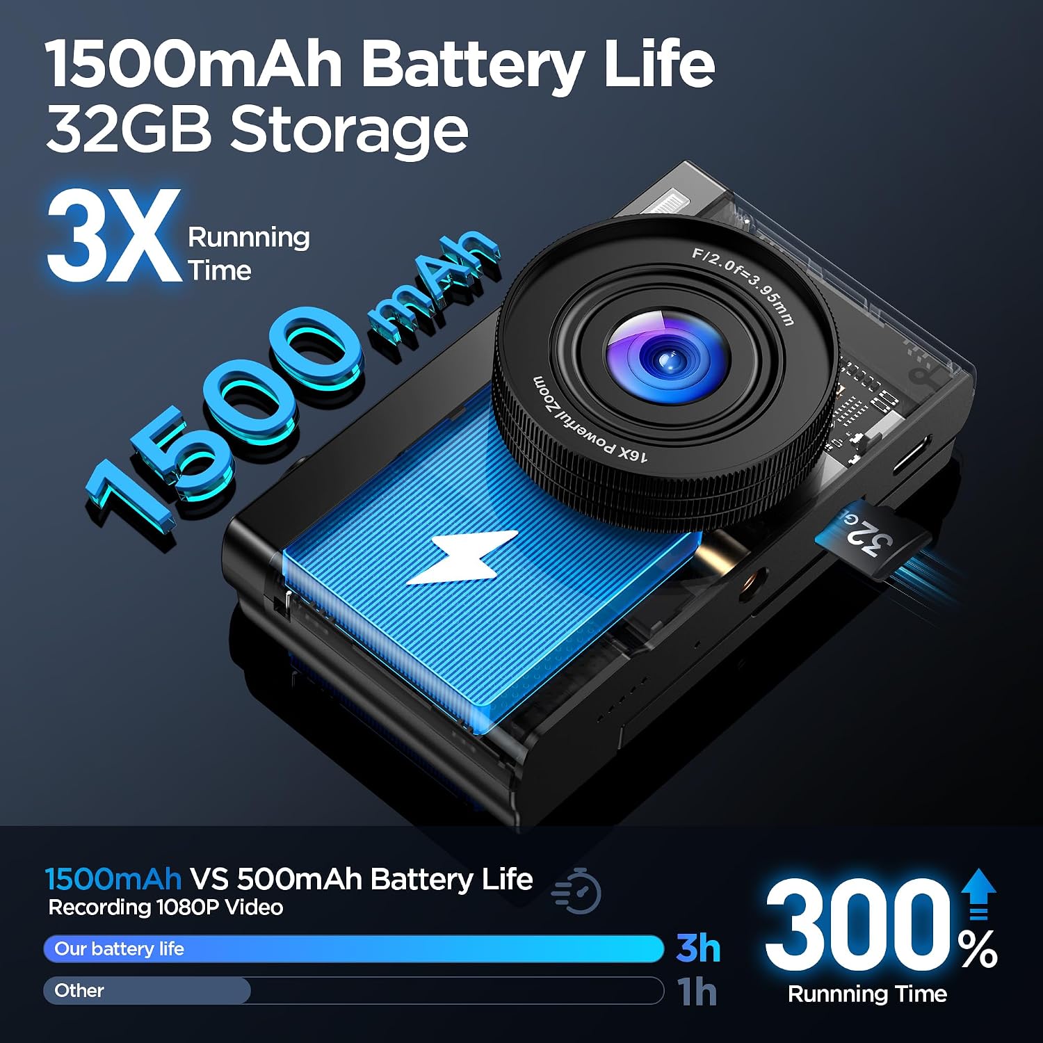 Thumbnail 4 de Digital Camera 4K 64MP with 16× Zoom