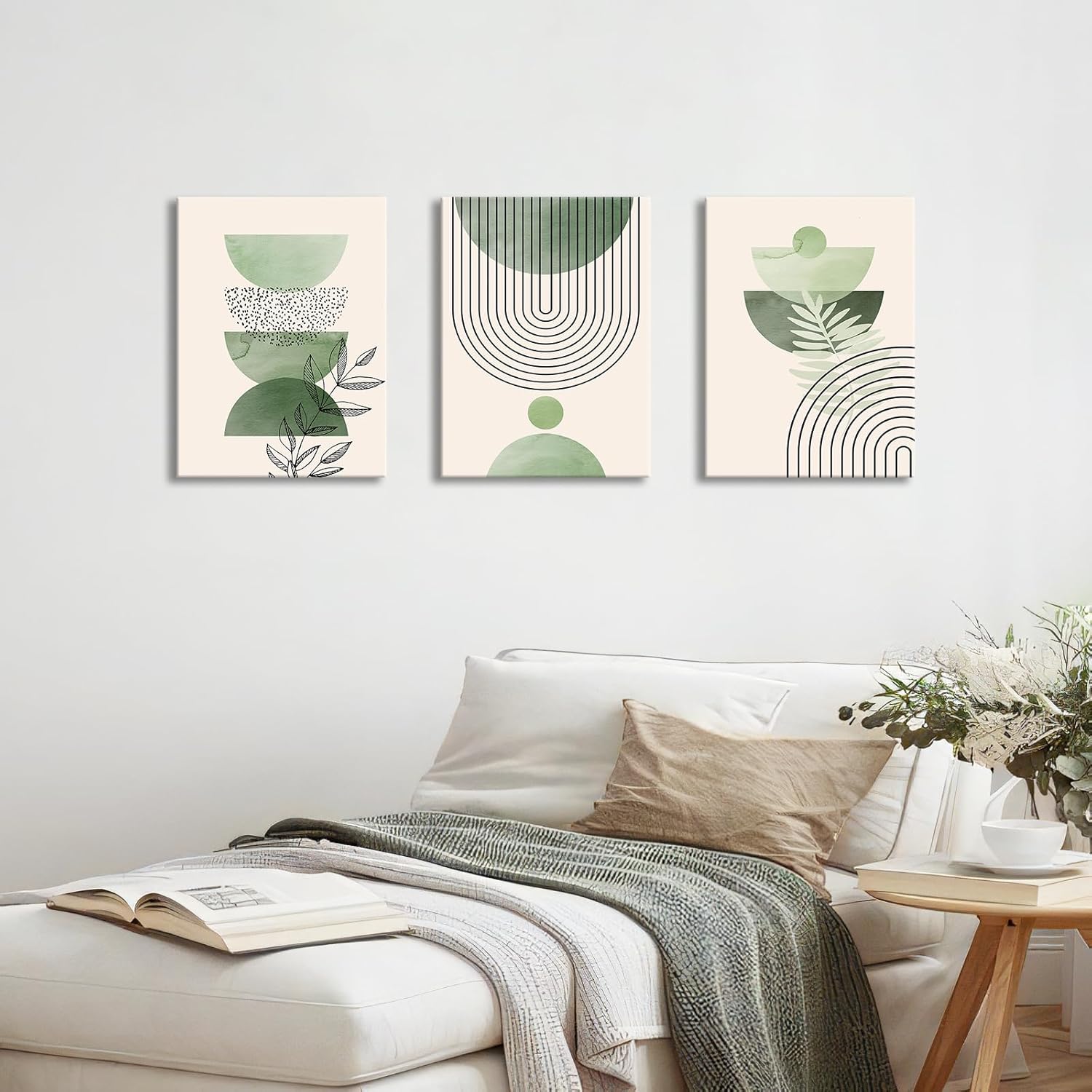 Thumbnail 2 de 3 Piezas Marcos de Madera Cuadros Abstractos 30x40cm 🖼