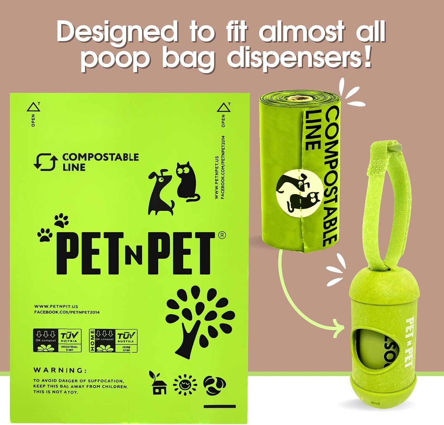Detalle de PET N PET Compostable Dog Poo Bags 120 Count