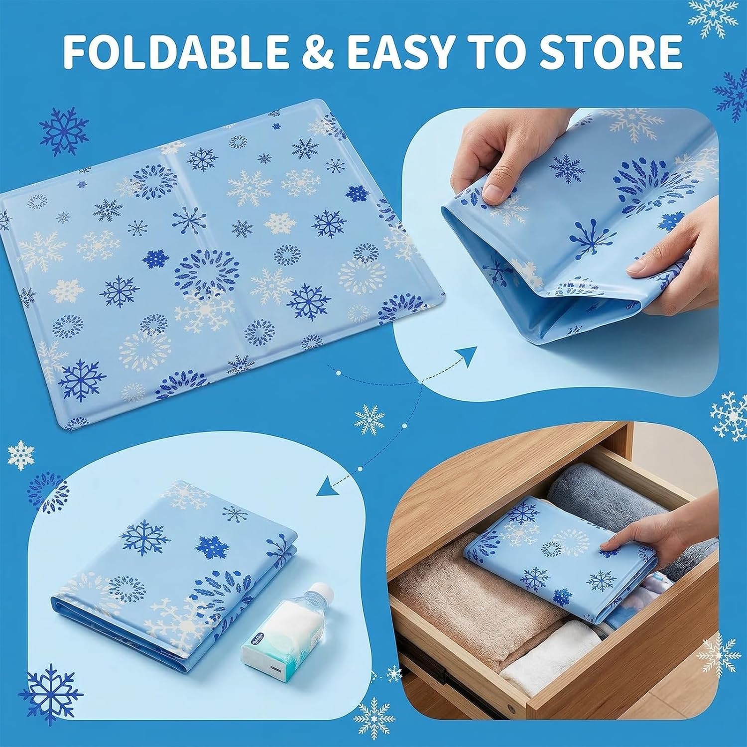 Thumbnail 5 de Qoosea Tappetino rinfrescante in gel autorinfrescante per cani e gatti 50×65 cm