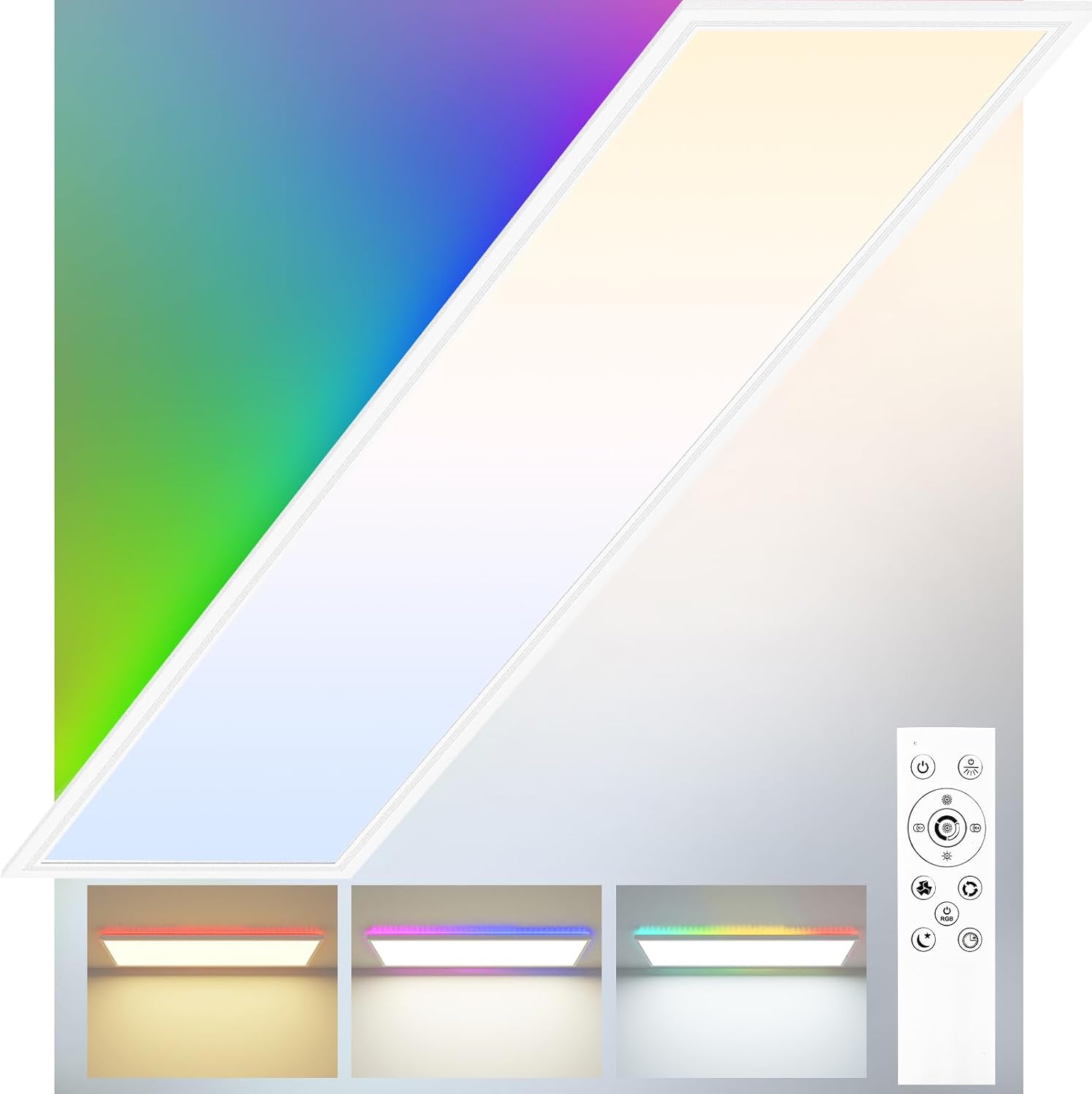 Detalle de Peasur LED Deckenleuchte Flach 42W 4600LM