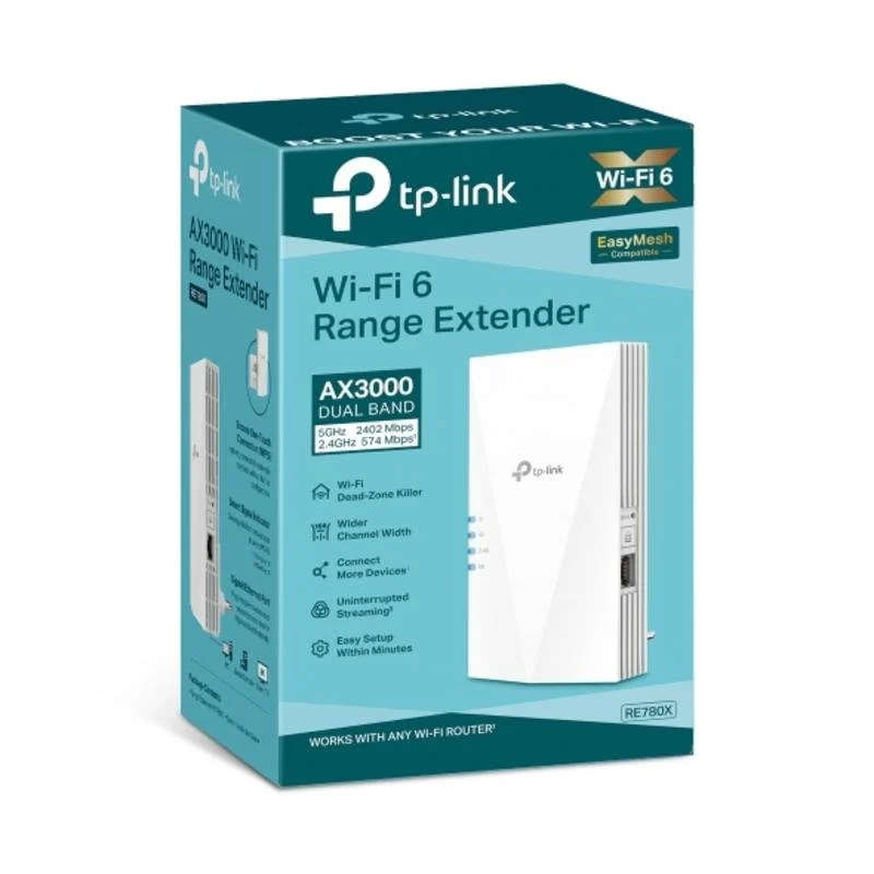 Detalle de WiFi Extender TP-Link 1 Nodo 3000 Mbps: cobertura mejorada con WiFi 6 MU-MIMO