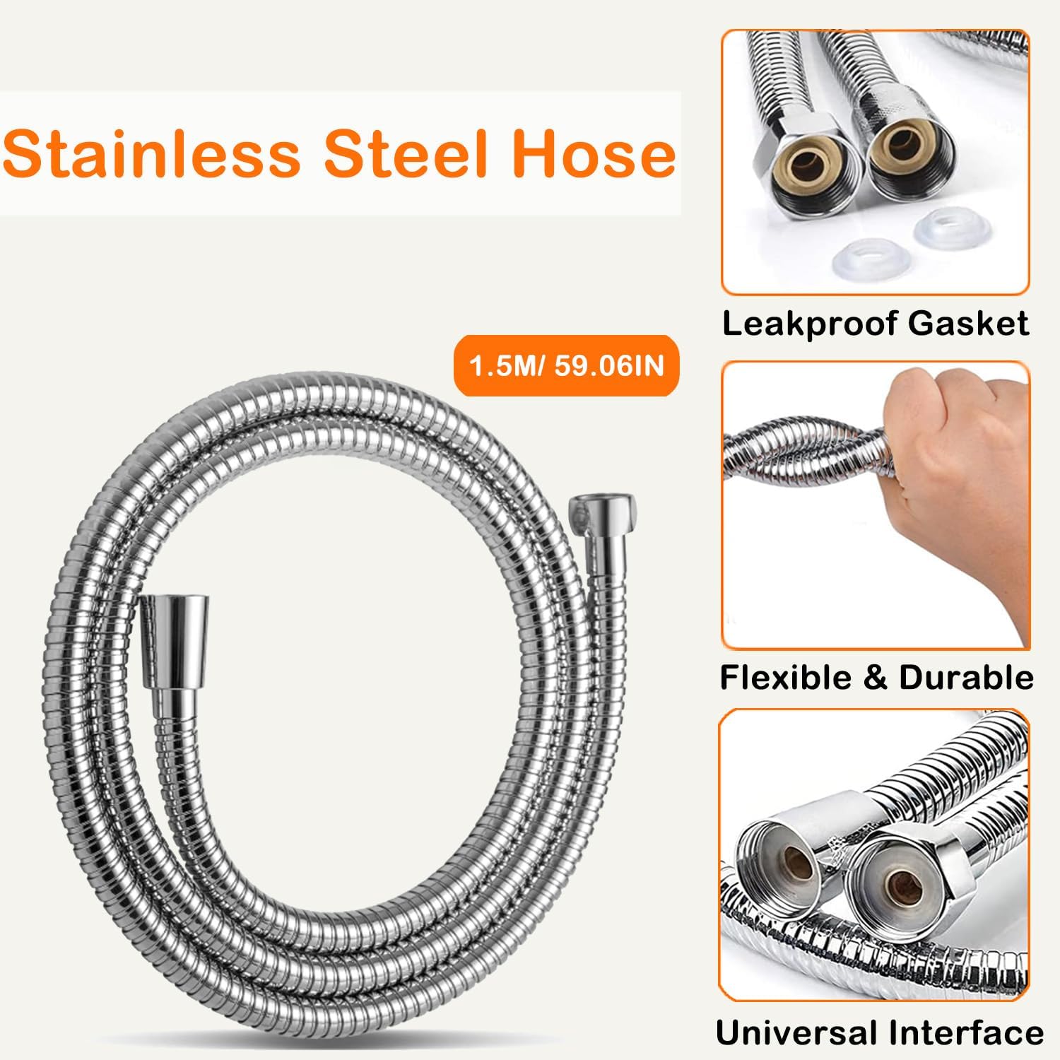 Detalle de Fenxyo Filtered Shower Head with 1.5M Hose Combo – High Pressure, Multi-Stage Filtration