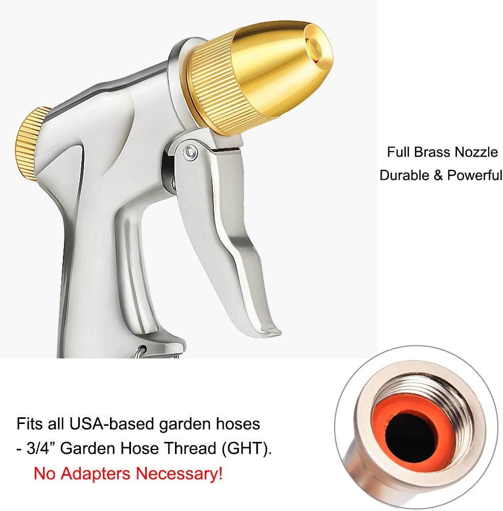 Thumbnail 6 de FANHAO Upgraded Garden Hose Nozzle Sprayer: 100% Metal, 4 Modes, Leaks-Proof Power for Yard, Car, and More