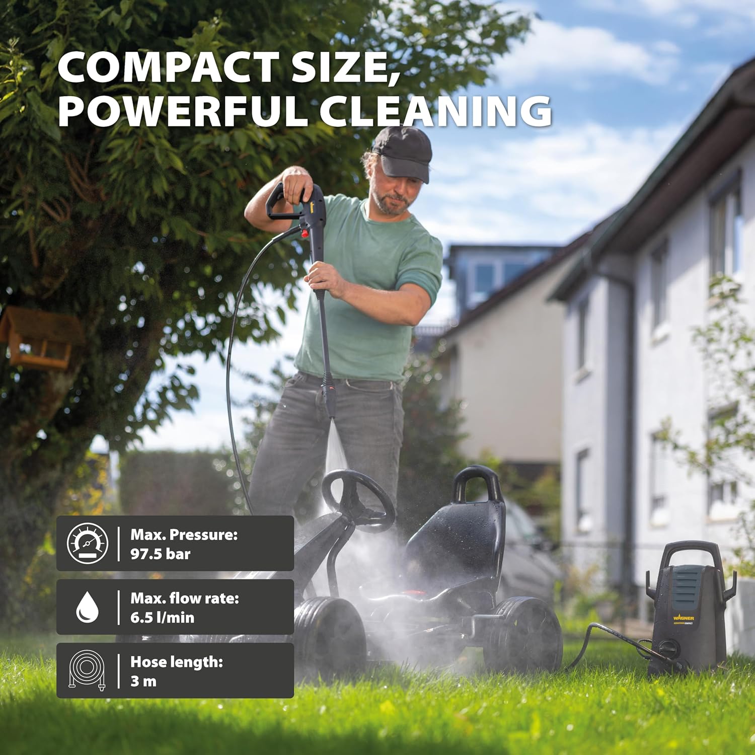 Detalle de WAGNER AQUASTORM COMPACT: Compact pressure washer for effortless cleaning