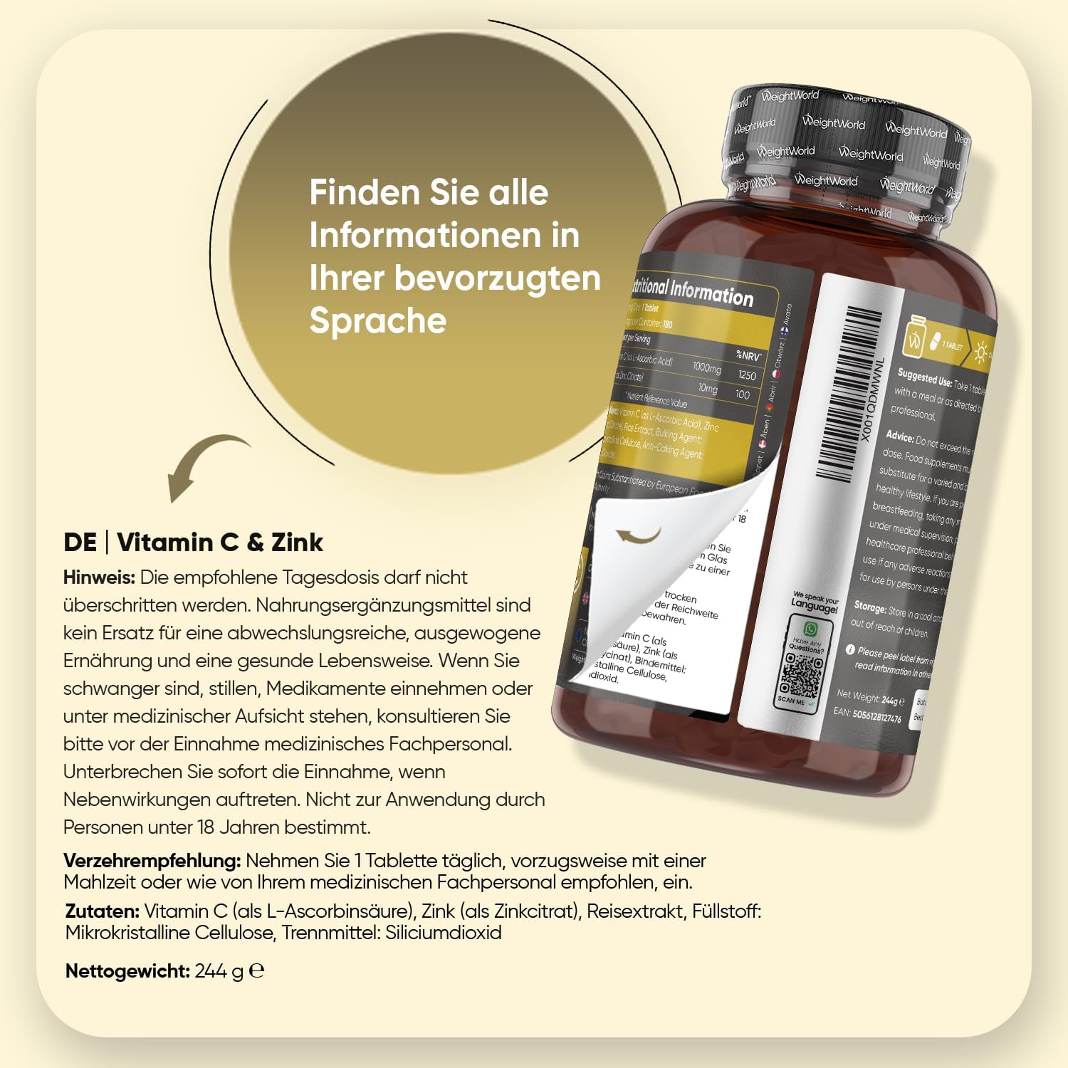 Thumbnail 3 de Vitamin C Zink Tabletten 1000 mg