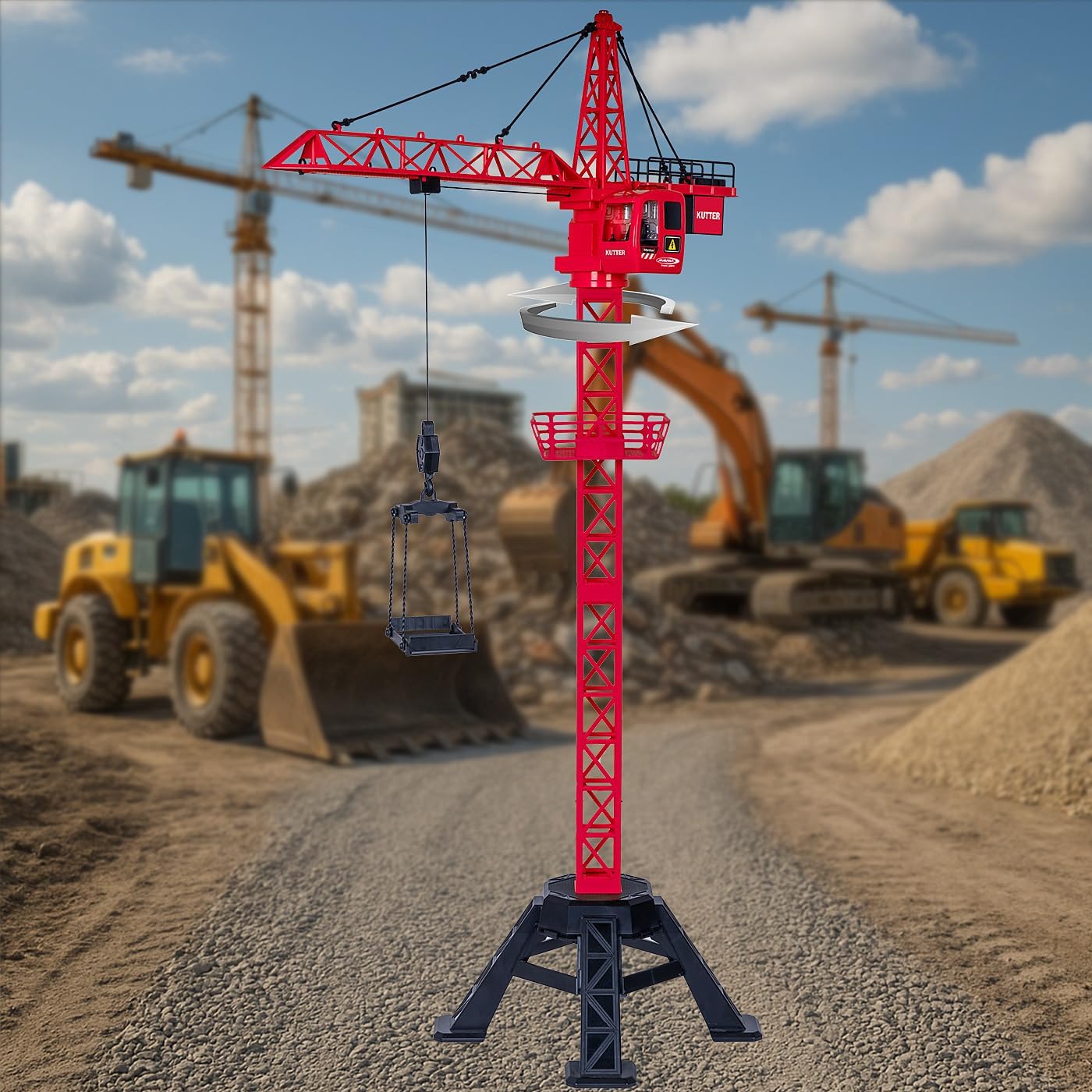 Detalle 2 de Jamara Kutter XL 99 IR 406321 – żuraw wieżowy 99 cm z pilotem i LED