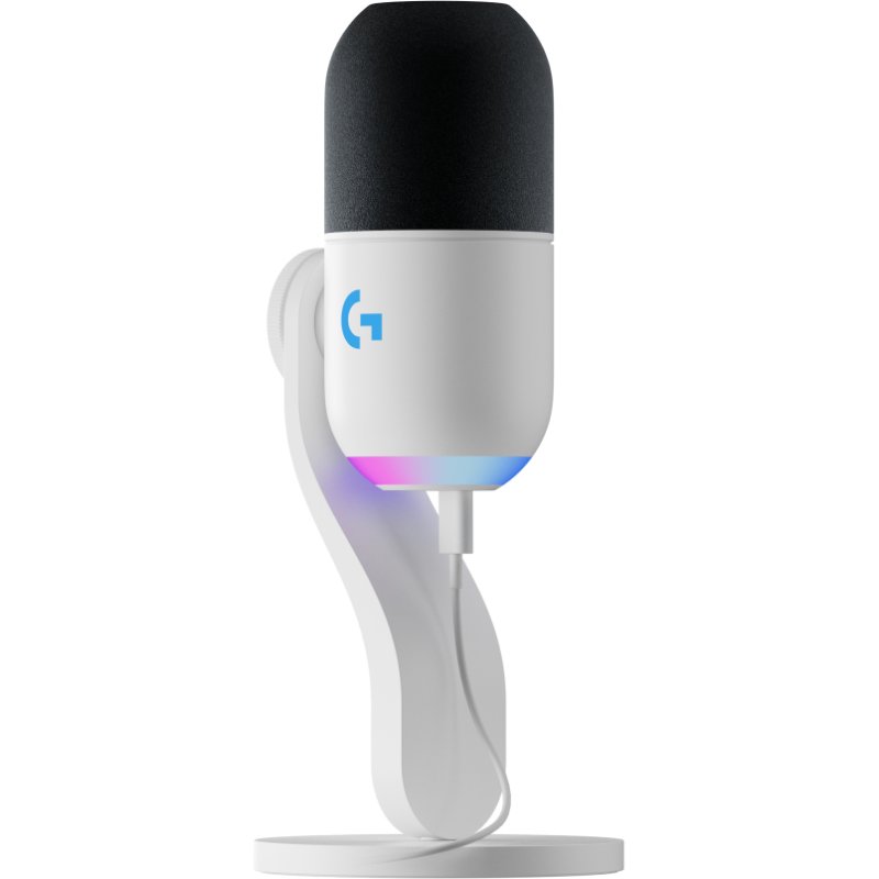 Detalle de Logitech Yeti GX Dynamic RGB micrófono USB blanco
