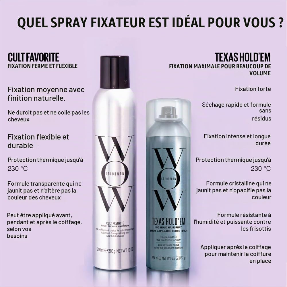 Detalle de COLOR WOW Texas Hold 'Em Big Hold-haarspray, sterke flexibele hold, uv- en hittebescherming, 234 ml